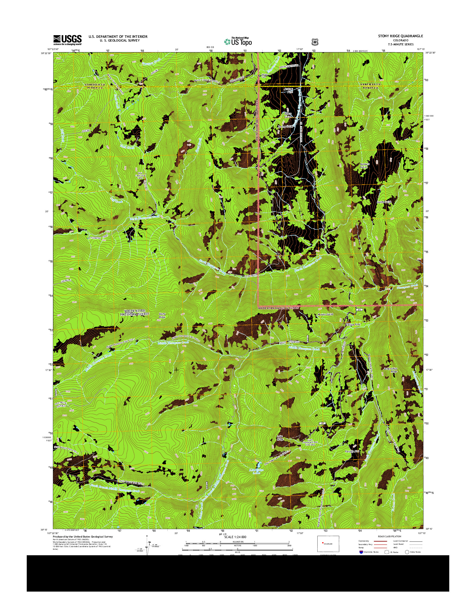 USGS US TOPO 7.5-MINUTE MAP FOR STONY RIDGE, CO 2013