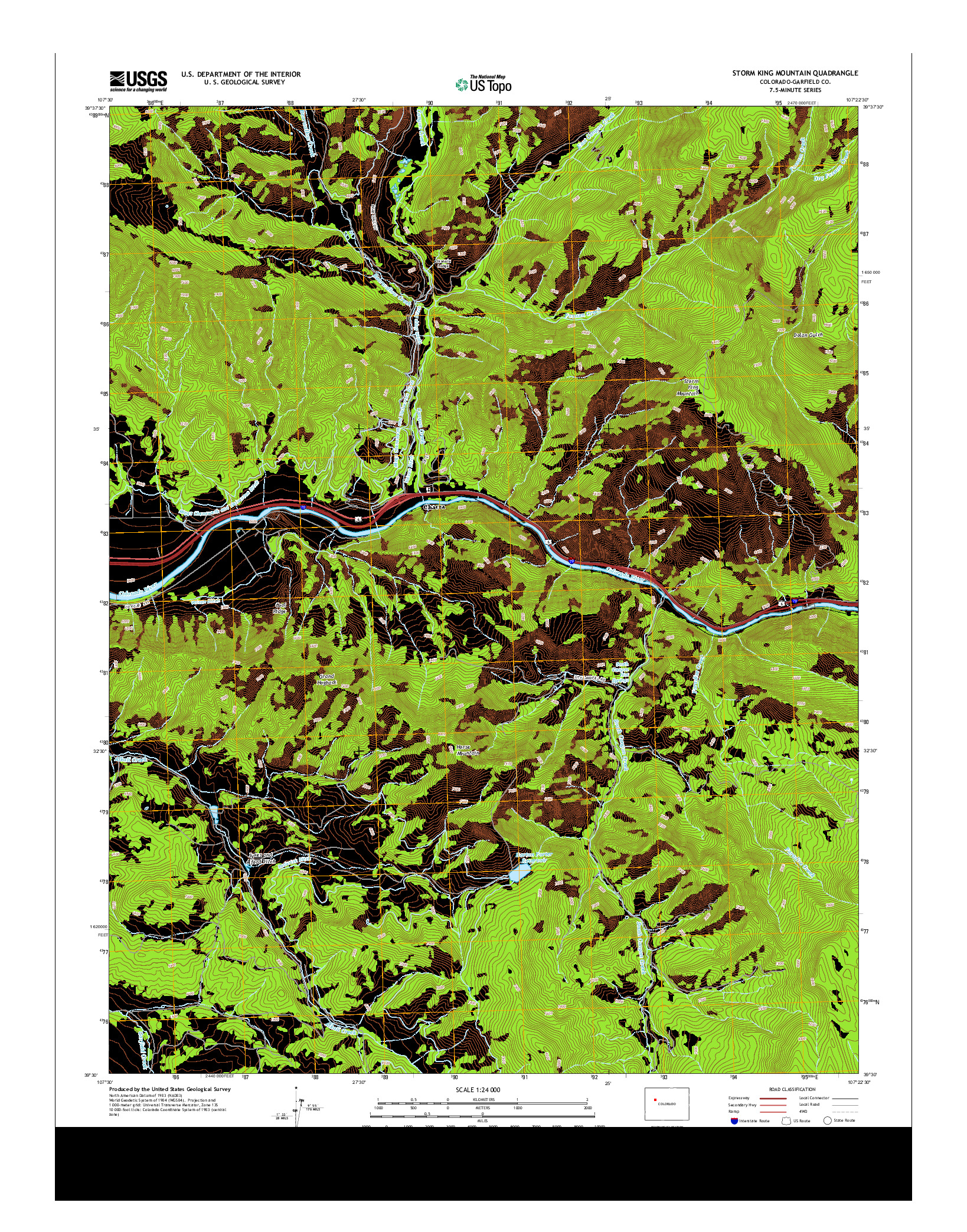 USGS US TOPO 7.5-MINUTE MAP FOR STORM KING MOUNTAIN, CO 2013