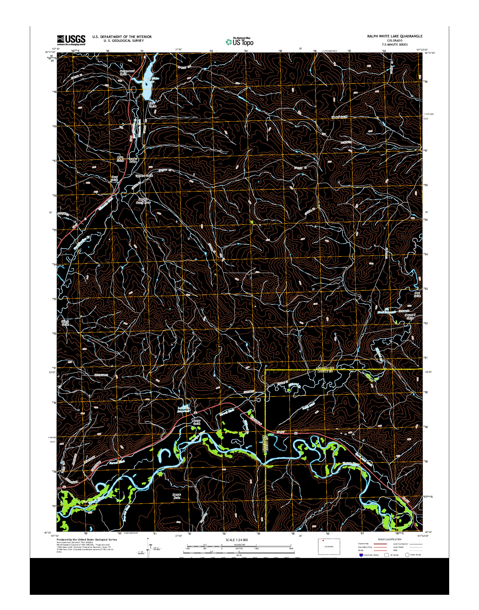 USGS US TOPO 7.5-MINUTE MAP FOR RALPH WHITE LAKE, CO 2013