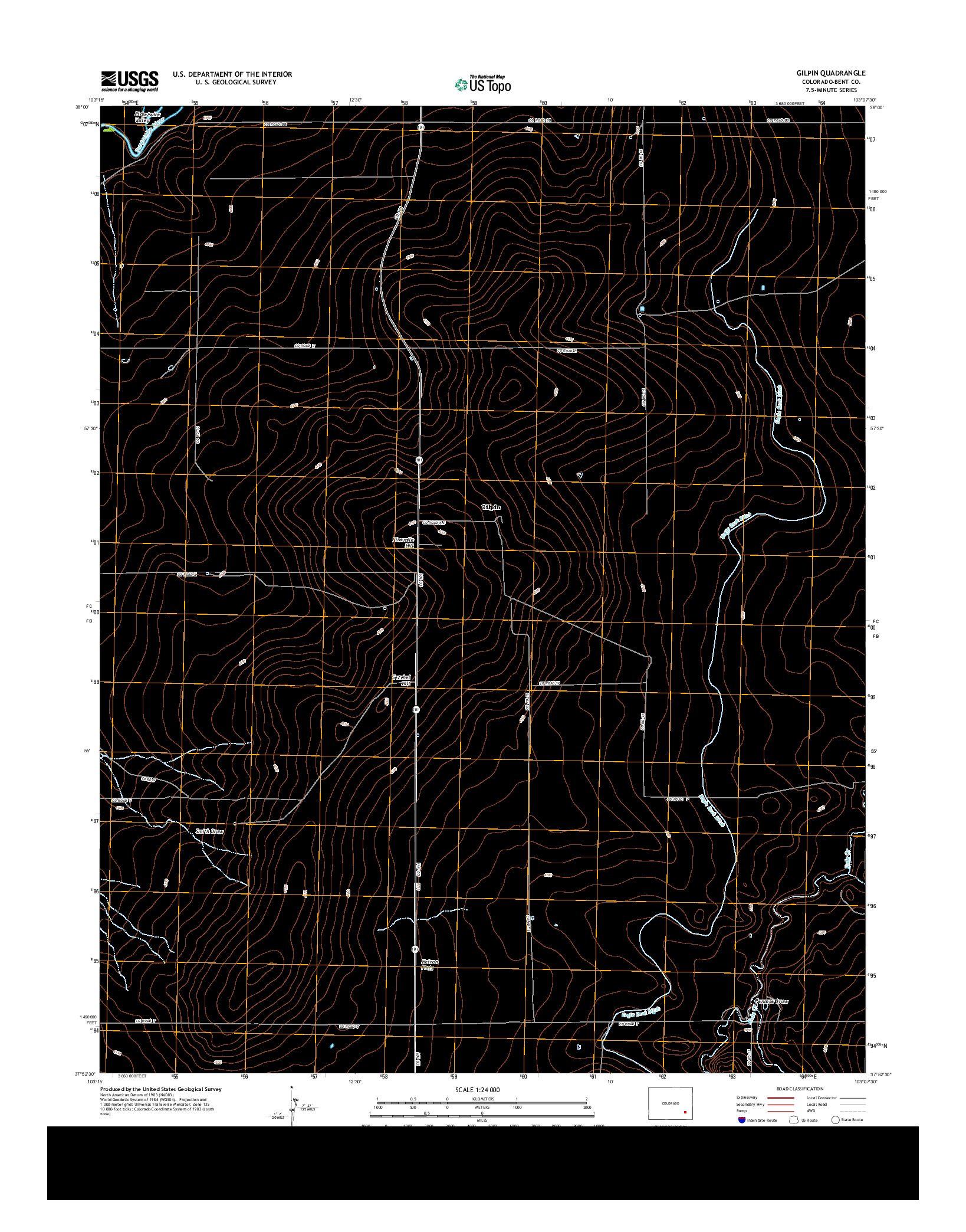 USGS US TOPO 7.5-MINUTE MAP FOR GILPIN, CO 2013