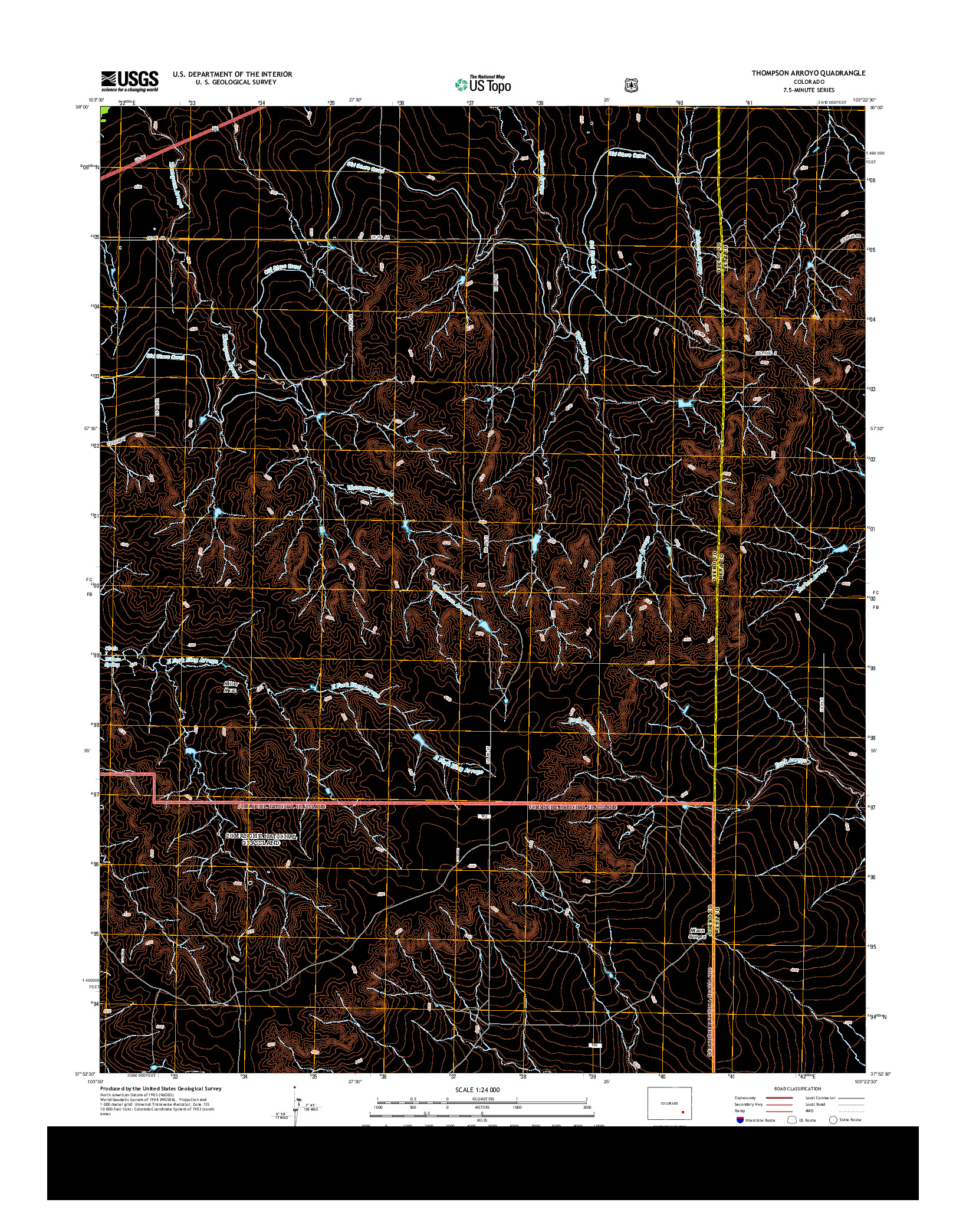 USGS US TOPO 7.5-MINUTE MAP FOR THOMPSON ARROYO, CO 2013