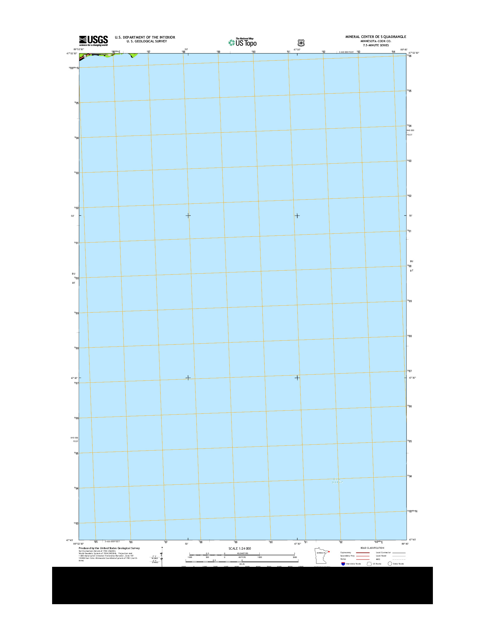 USGS US TOPO 7.5-MINUTE MAP FOR MINERAL CENTER OE S, MN 2013