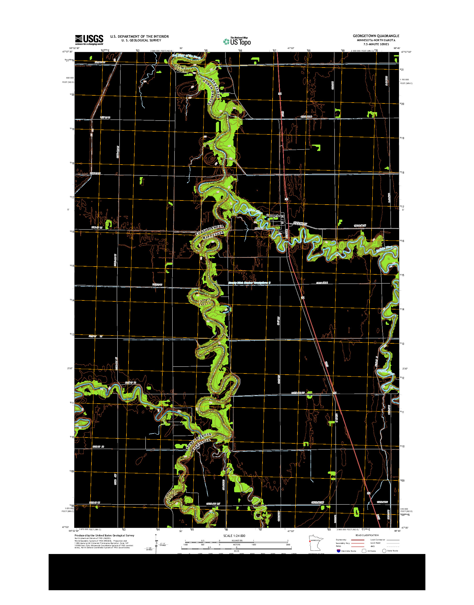 USGS US TOPO 7.5-MINUTE MAP FOR GEORGETOWN, MN-ND 2013