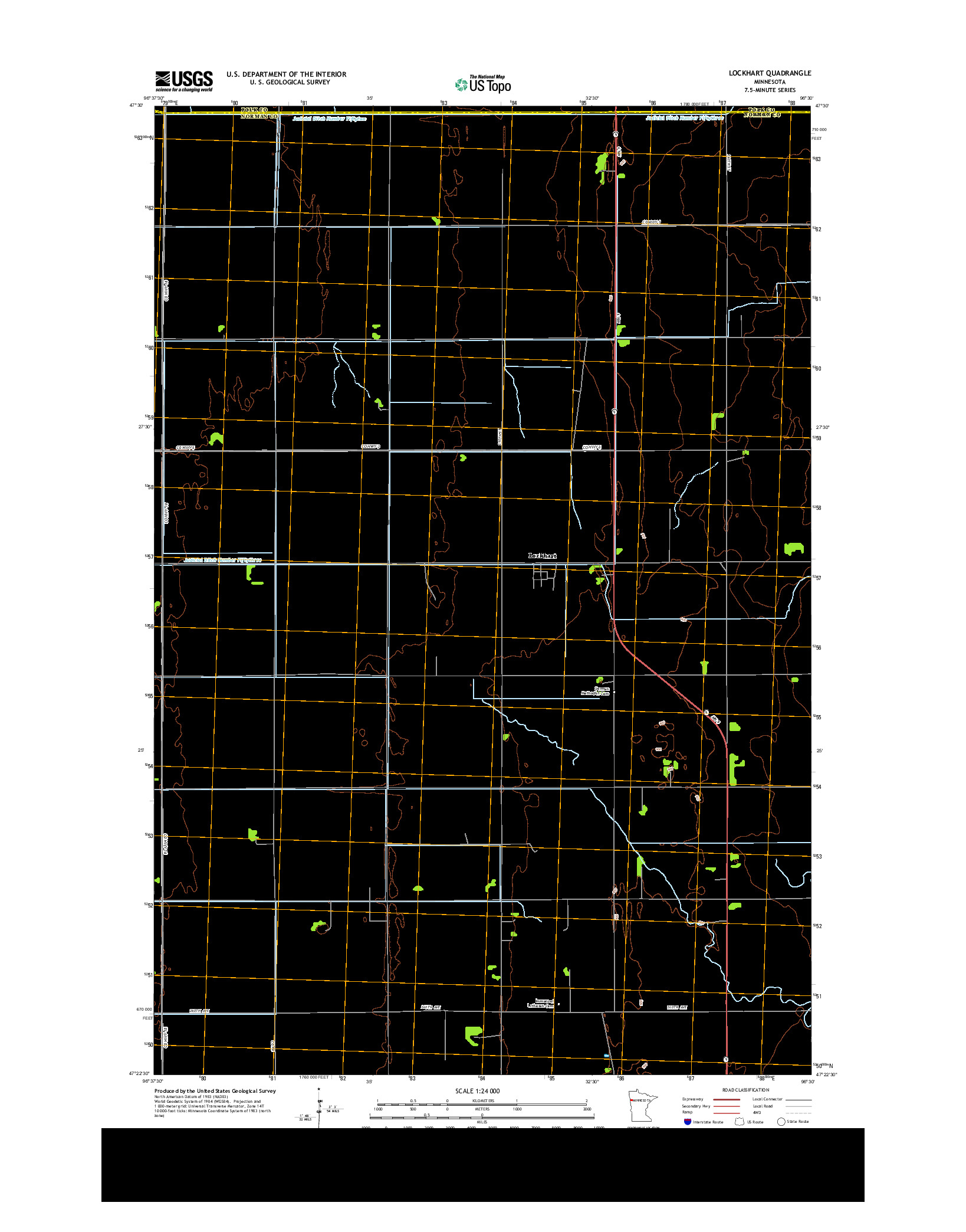 USGS US TOPO 7.5-MINUTE MAP FOR LOCKHART, MN 2013