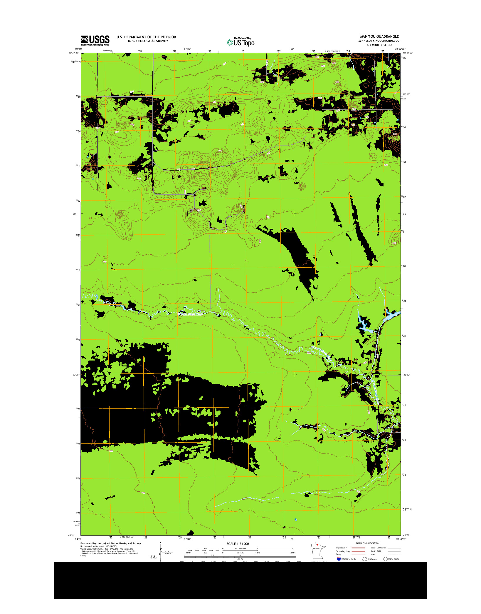 USGS US TOPO 7.5-MINUTE MAP FOR MANITOU, MN 2013