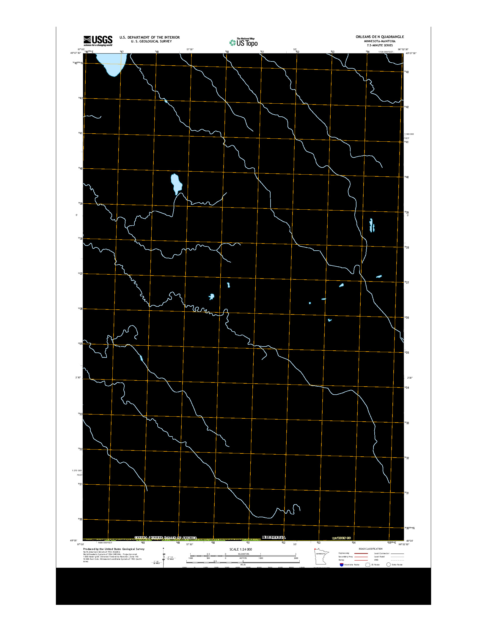 USGS US TOPO 7.5-MINUTE MAP FOR ORLEANS OE N, MN-MB 2013