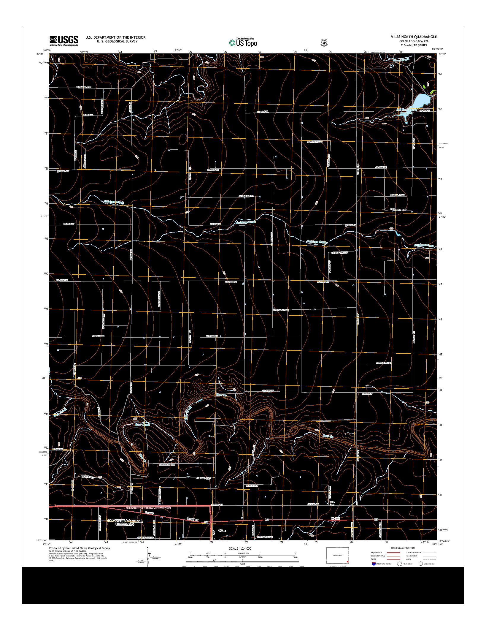 USGS US TOPO 7.5-MINUTE MAP FOR VILAS NORTH, CO 2013