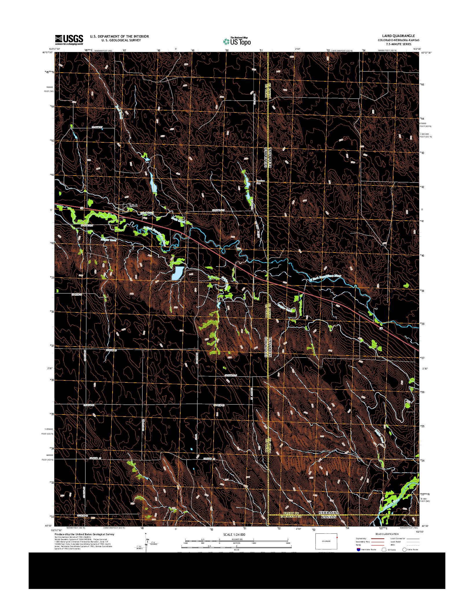 USGS US TOPO 7.5-MINUTE MAP FOR LAIRD, CO-NE-KS 2013