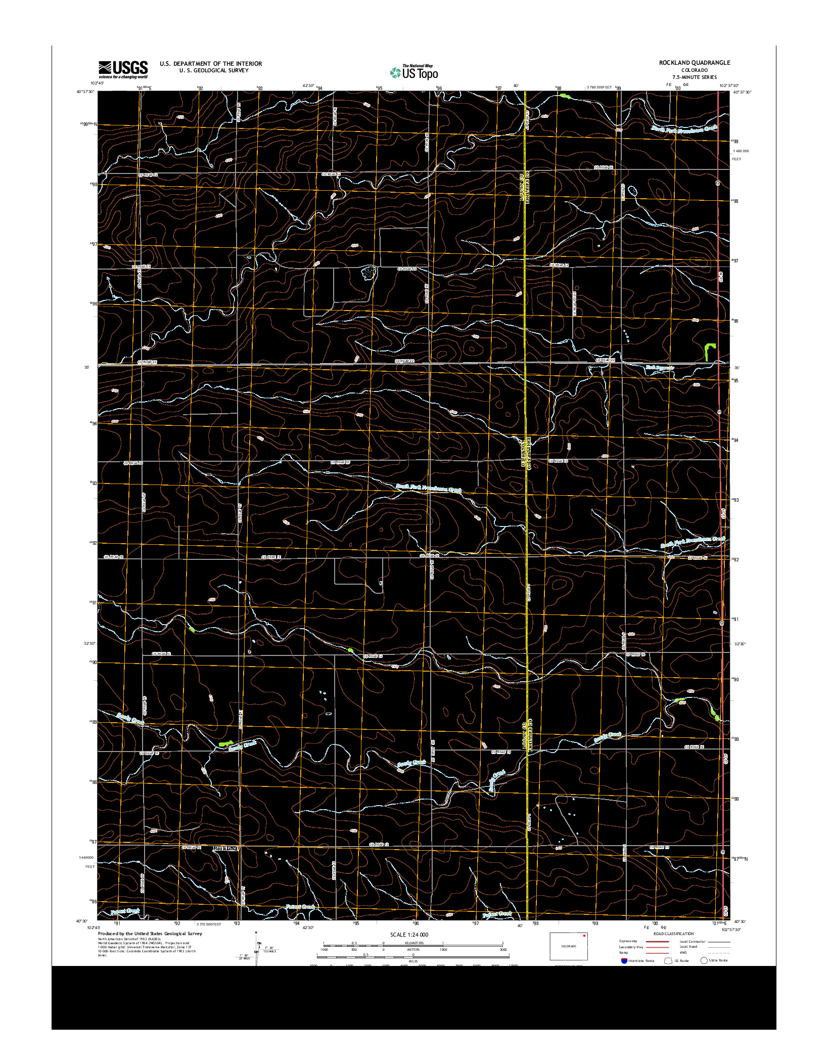 USGS US TOPO 7.5-MINUTE MAP FOR ROCKLAND, CO 2013