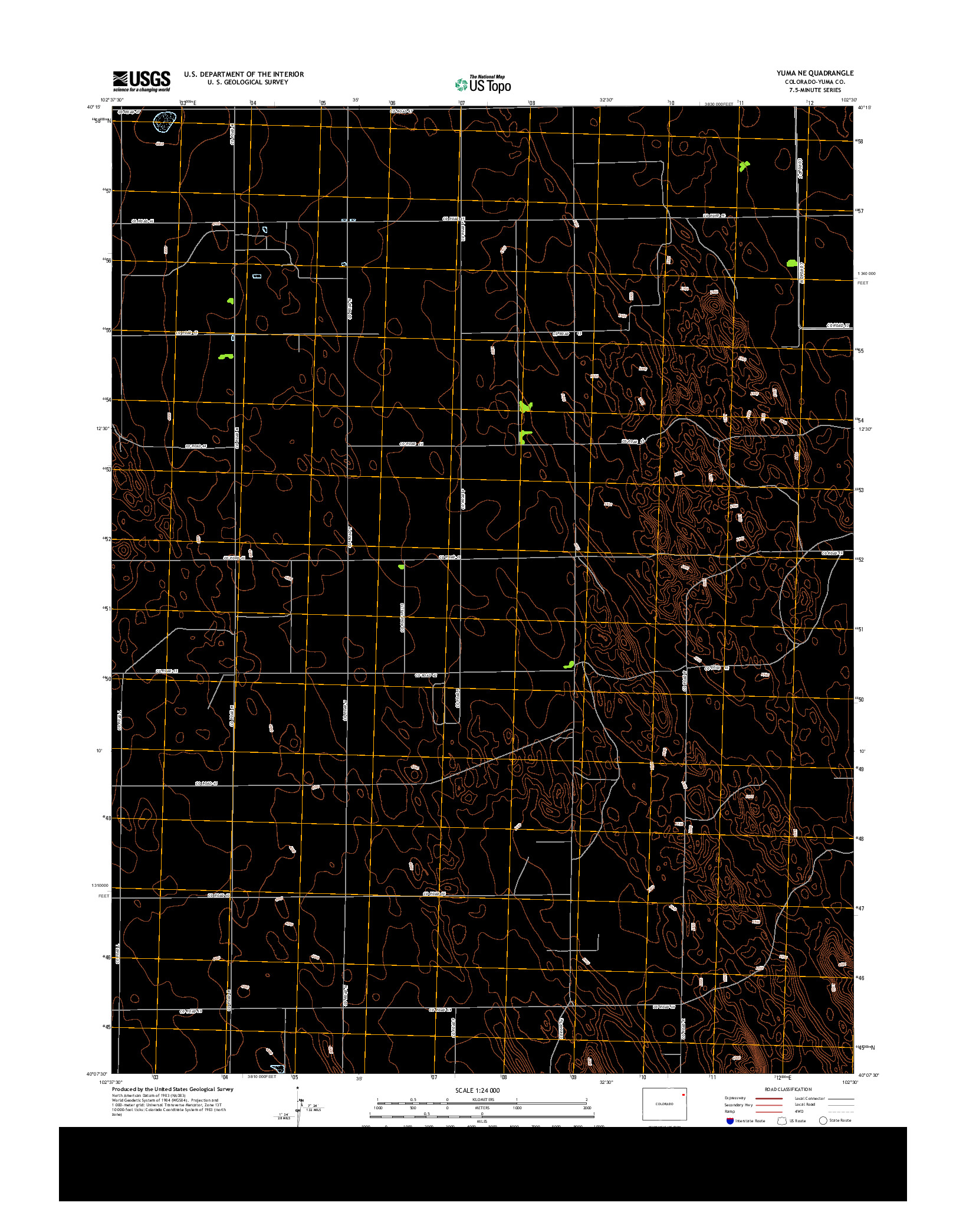 USGS US TOPO 7.5-MINUTE MAP FOR YUMA NE, CO 2013