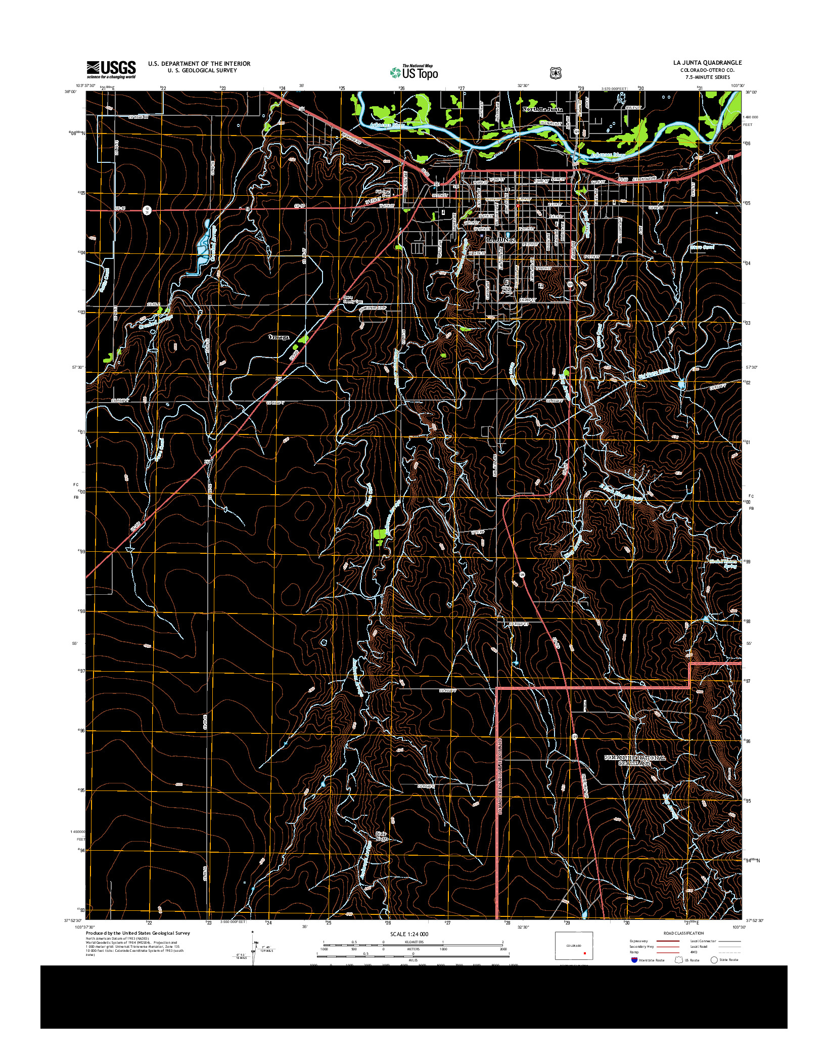 USGS US TOPO 7.5-MINUTE MAP FOR LA JUNTA, CO 2013