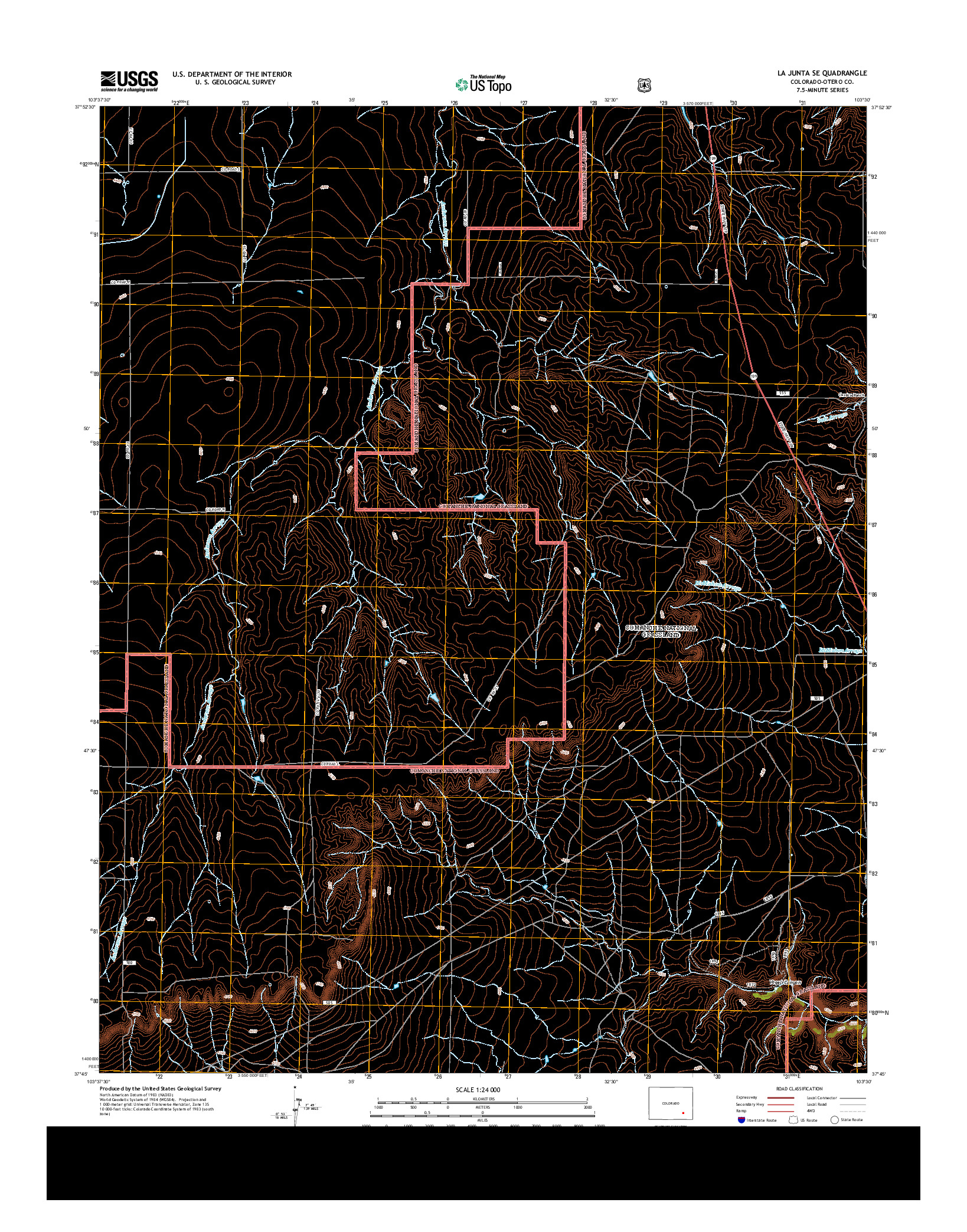 USGS US TOPO 7.5-MINUTE MAP FOR LA JUNTA SE, CO 2013