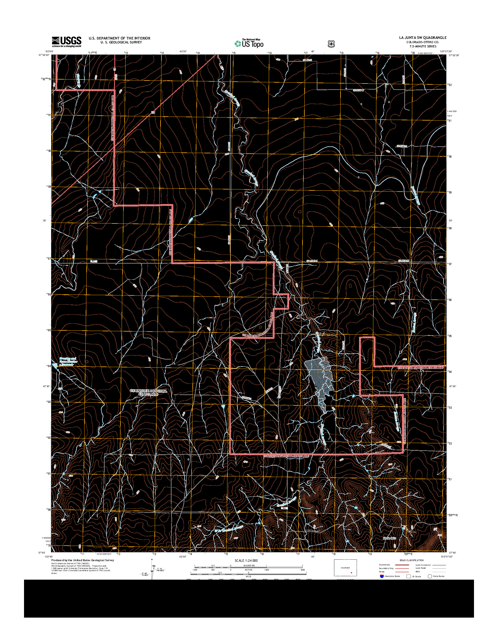 USGS US TOPO 7.5-MINUTE MAP FOR LA JUNTA SW, CO 2013