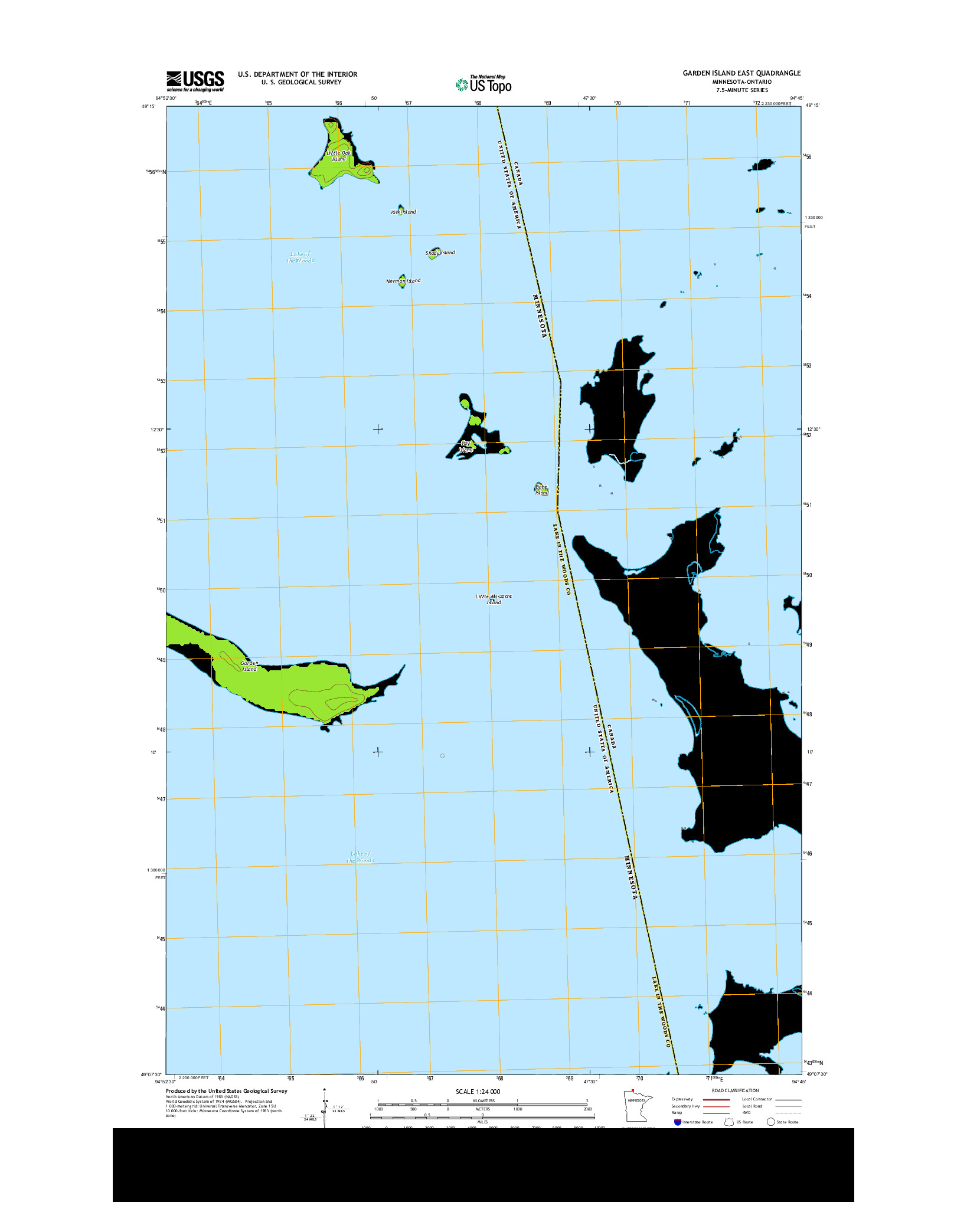 USGS US TOPO 7.5-MINUTE MAP FOR GARDEN ISLAND EAST, MN-ON 2013