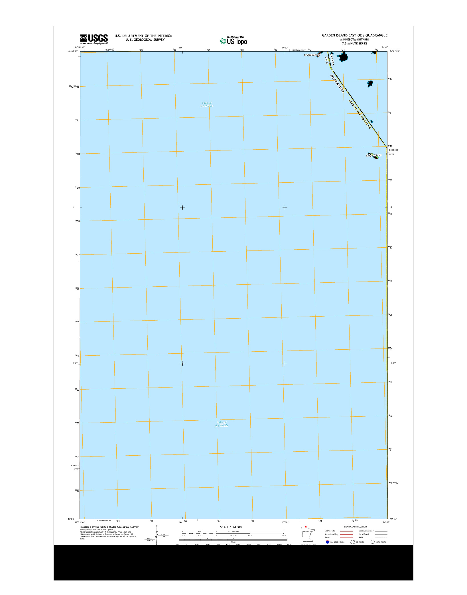 USGS US TOPO 7.5-MINUTE MAP FOR GARDEN ISLAND EAST OE S, MN-ON 2013