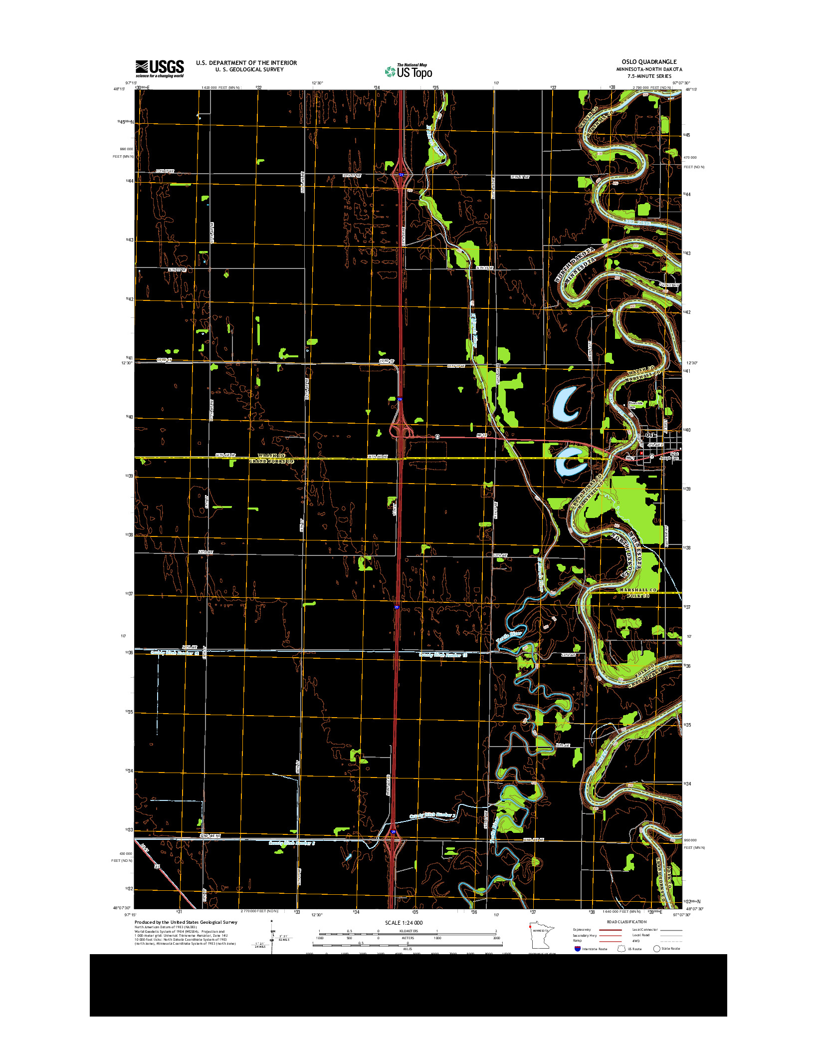 USGS US TOPO 7.5-MINUTE MAP FOR OSLO, MN-ND 2013