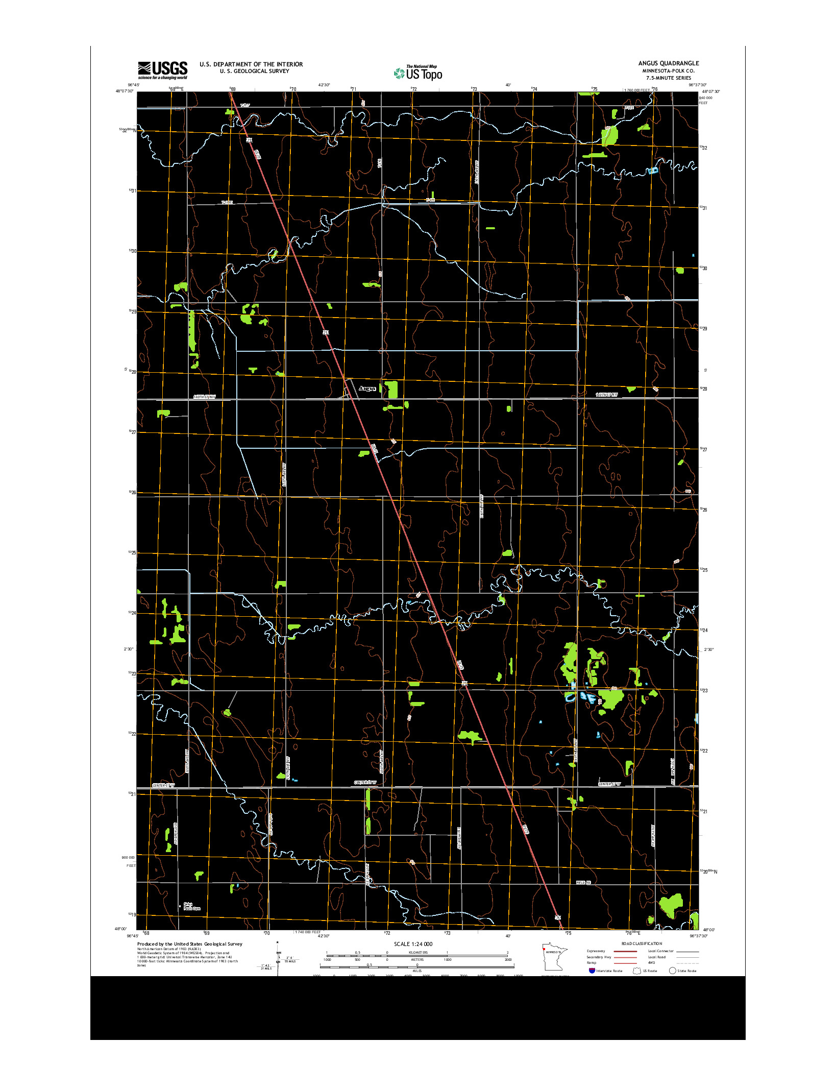 USGS US TOPO 7.5-MINUTE MAP FOR ANGUS, MN 2013