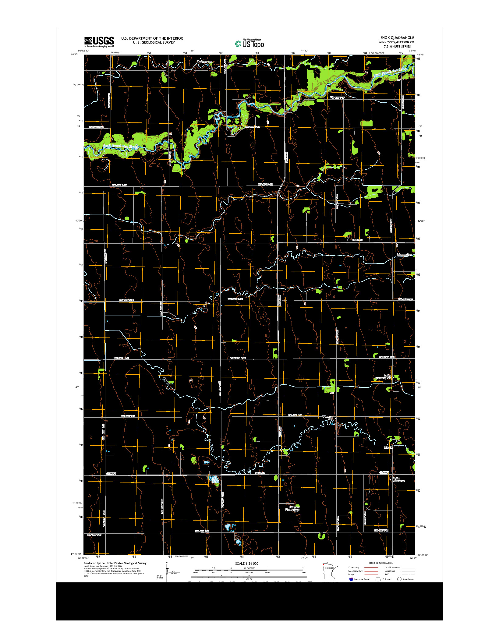 USGS US TOPO 7.5-MINUTE MAP FOR ENOK, MN 2013