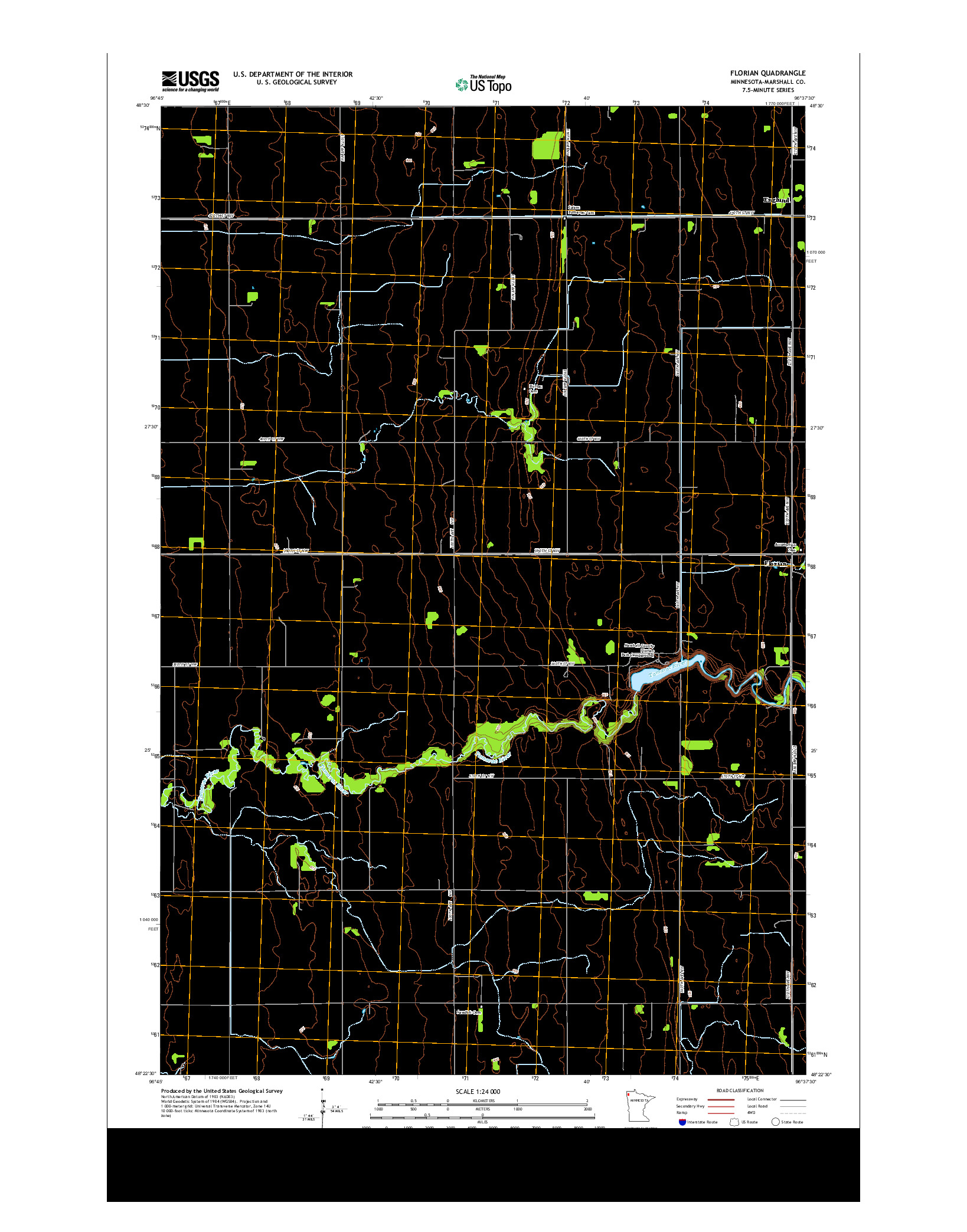 USGS US TOPO 7.5-MINUTE MAP FOR FLORIAN, MN 2013