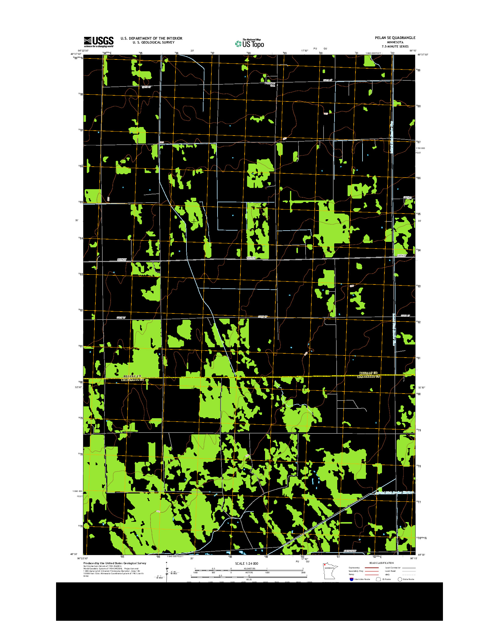 USGS US TOPO 7.5-MINUTE MAP FOR PELAN SE, MN 2013