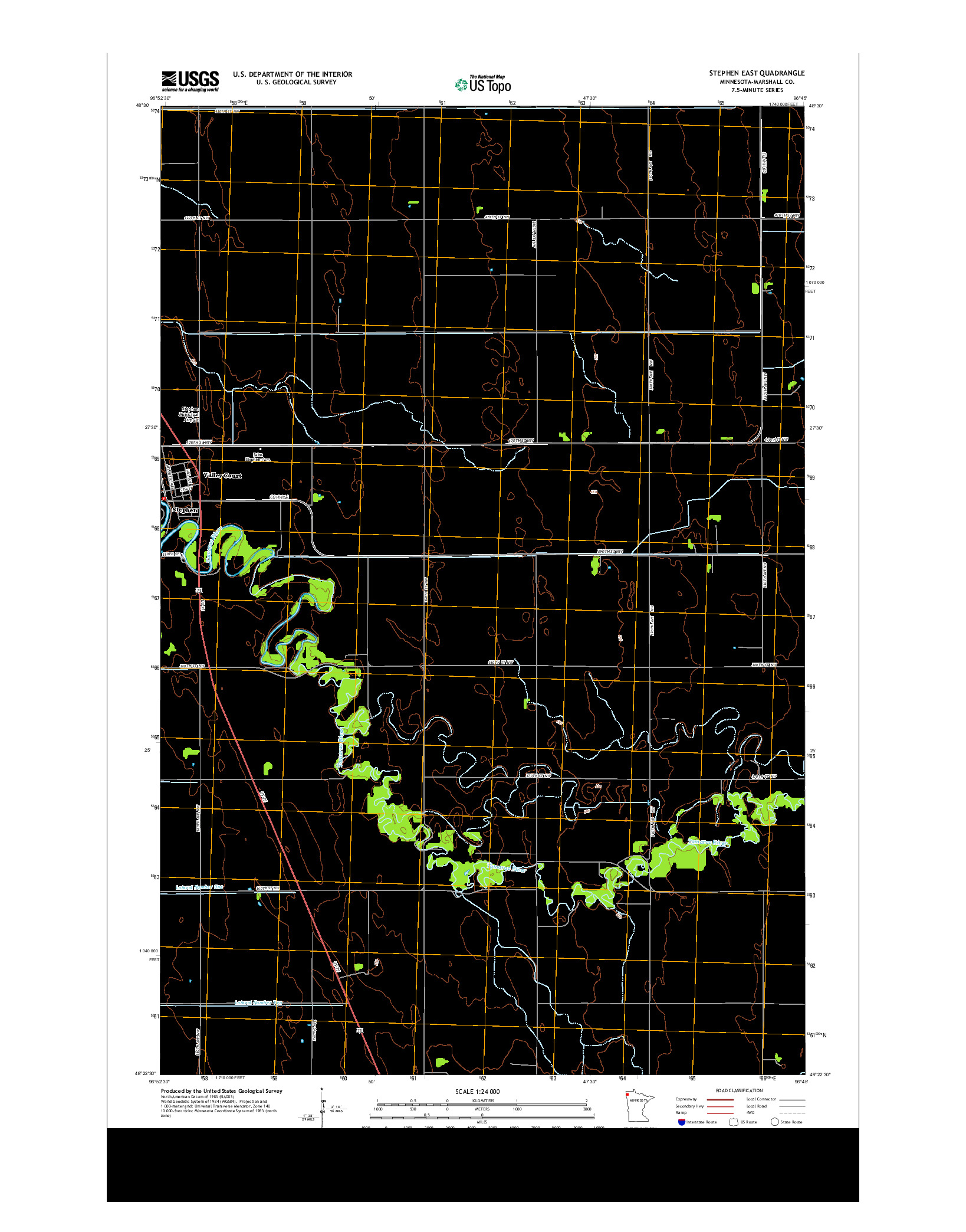 USGS US TOPO 7.5-MINUTE MAP FOR STEPHEN EAST, MN 2013
