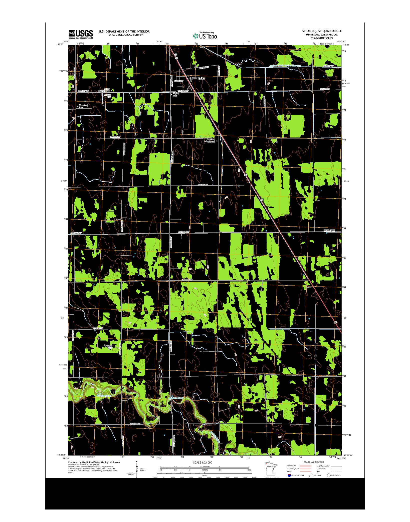 USGS US TOPO 7.5-MINUTE MAP FOR STRANDQUIST, MN 2013