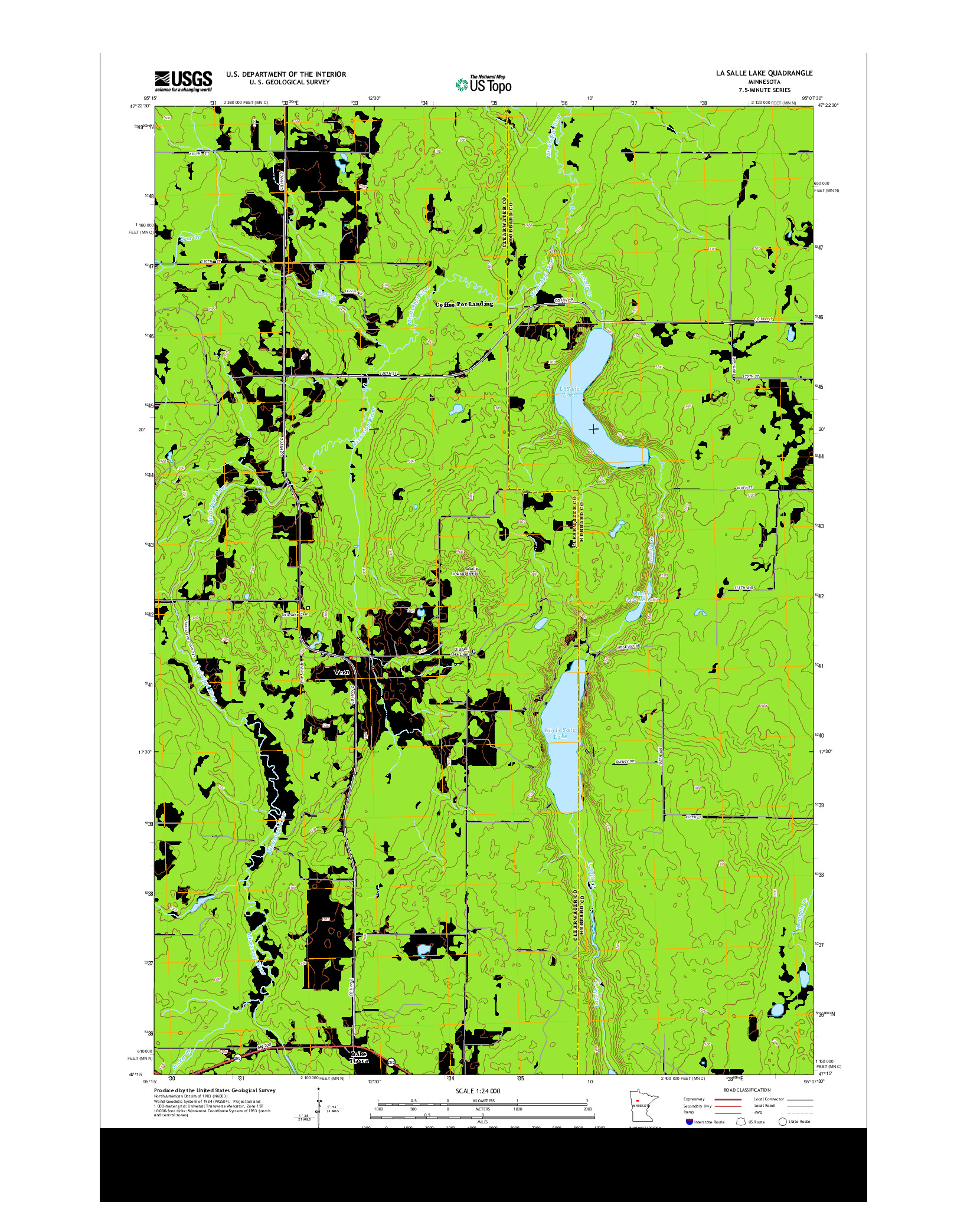 USGS US TOPO 7.5-MINUTE MAP FOR LA SALLE LAKE, MN 2013