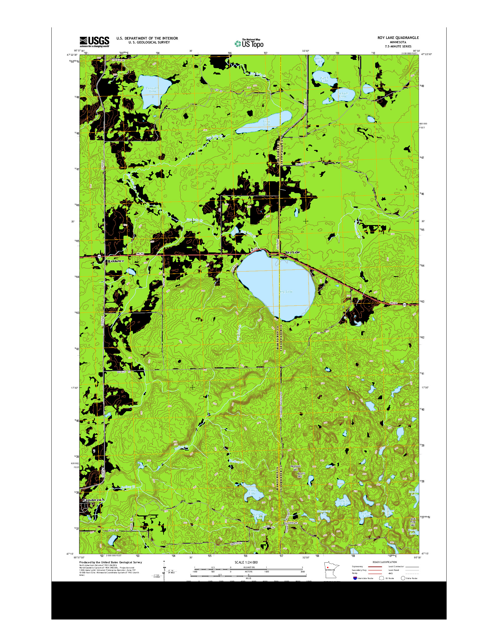 USGS US TOPO 7.5-MINUTE MAP FOR ROY LAKE, MN 2013