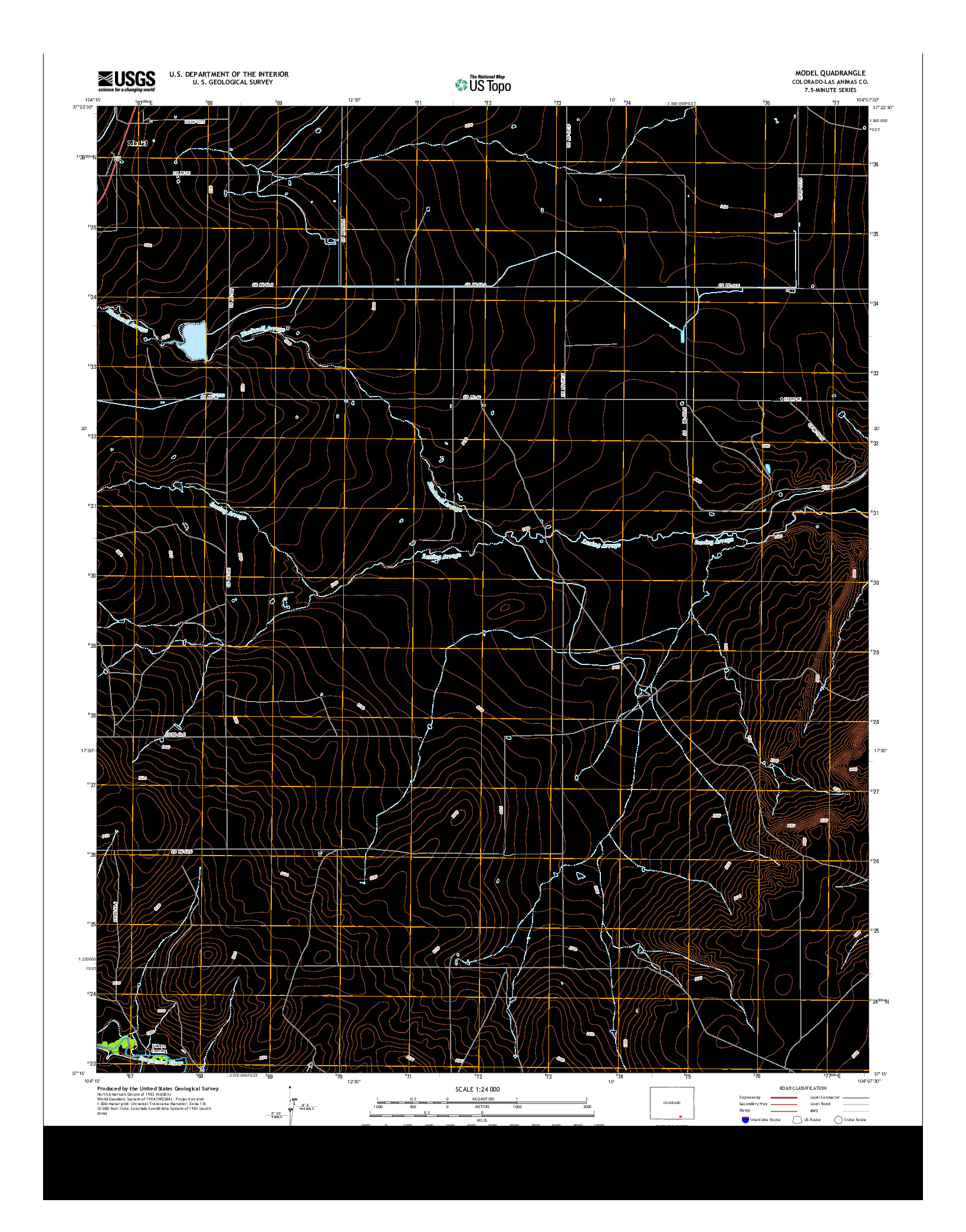 USGS US TOPO 7.5-MINUTE MAP FOR MODEL, CO 2013