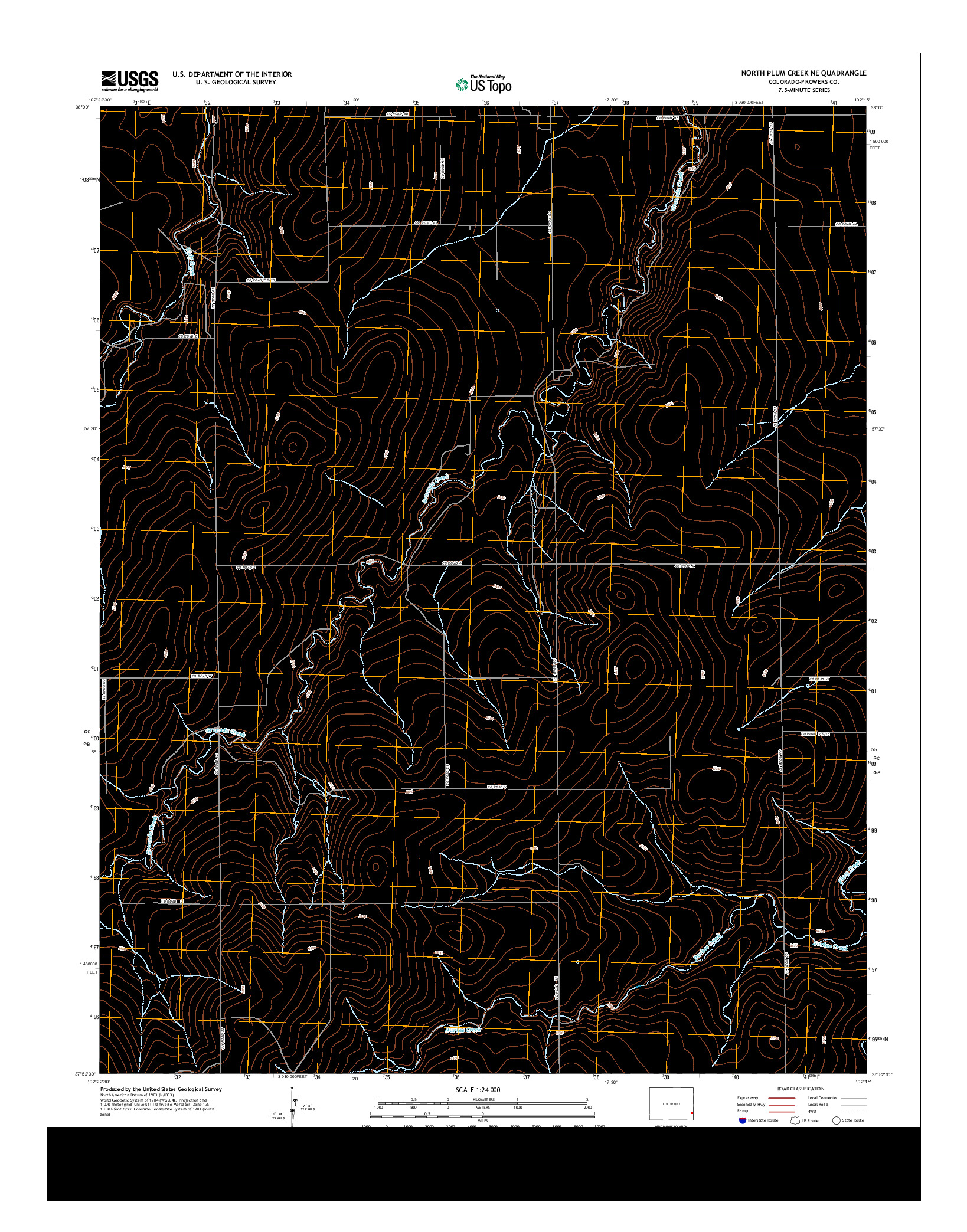 USGS US TOPO 7.5-MINUTE MAP FOR NORTH PLUM CREEK NE, CO 2013