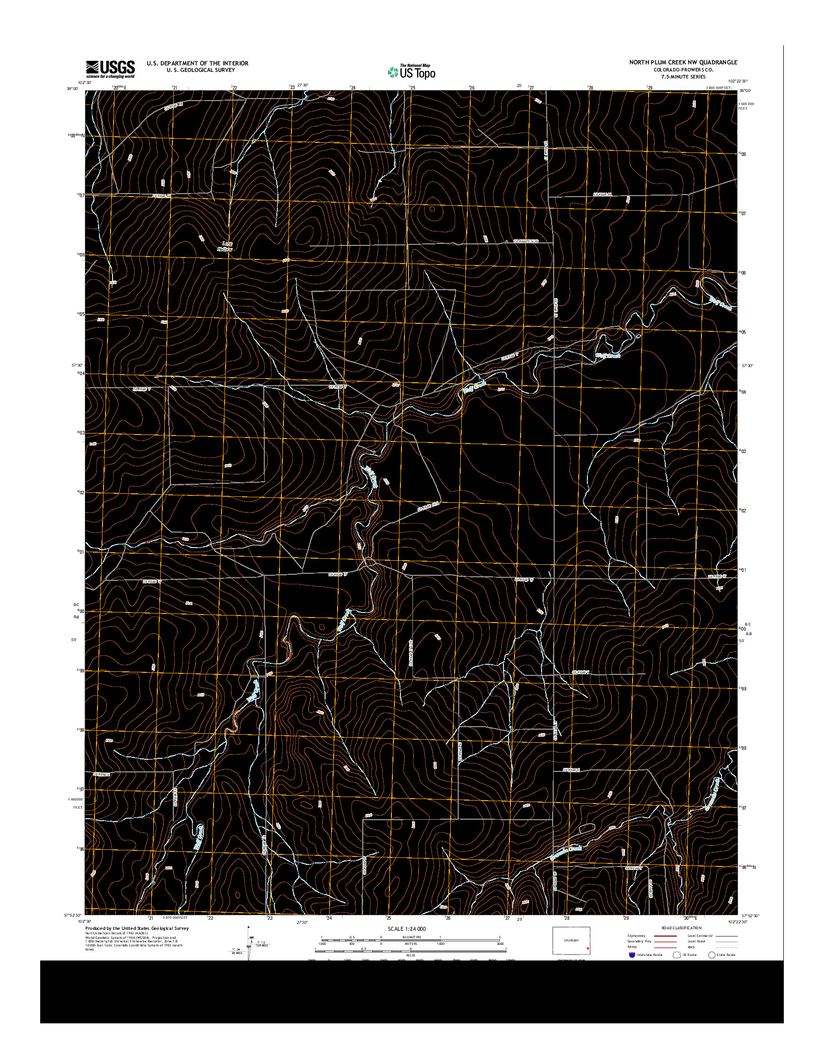 USGS US TOPO 7.5-MINUTE MAP FOR NORTH PLUM CREEK NW, CO 2013