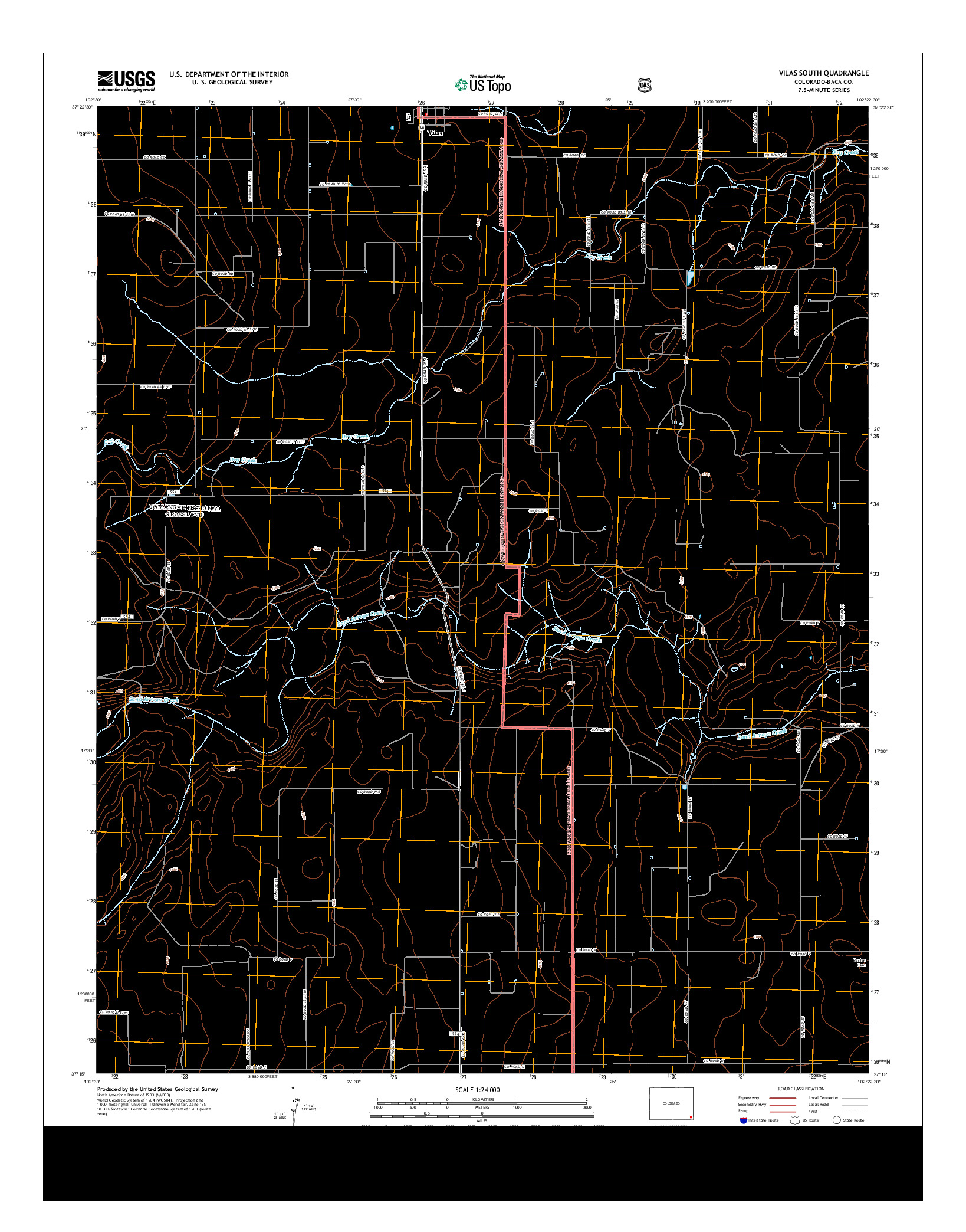 USGS US TOPO 7.5-MINUTE MAP FOR VILAS SOUTH, CO 2013