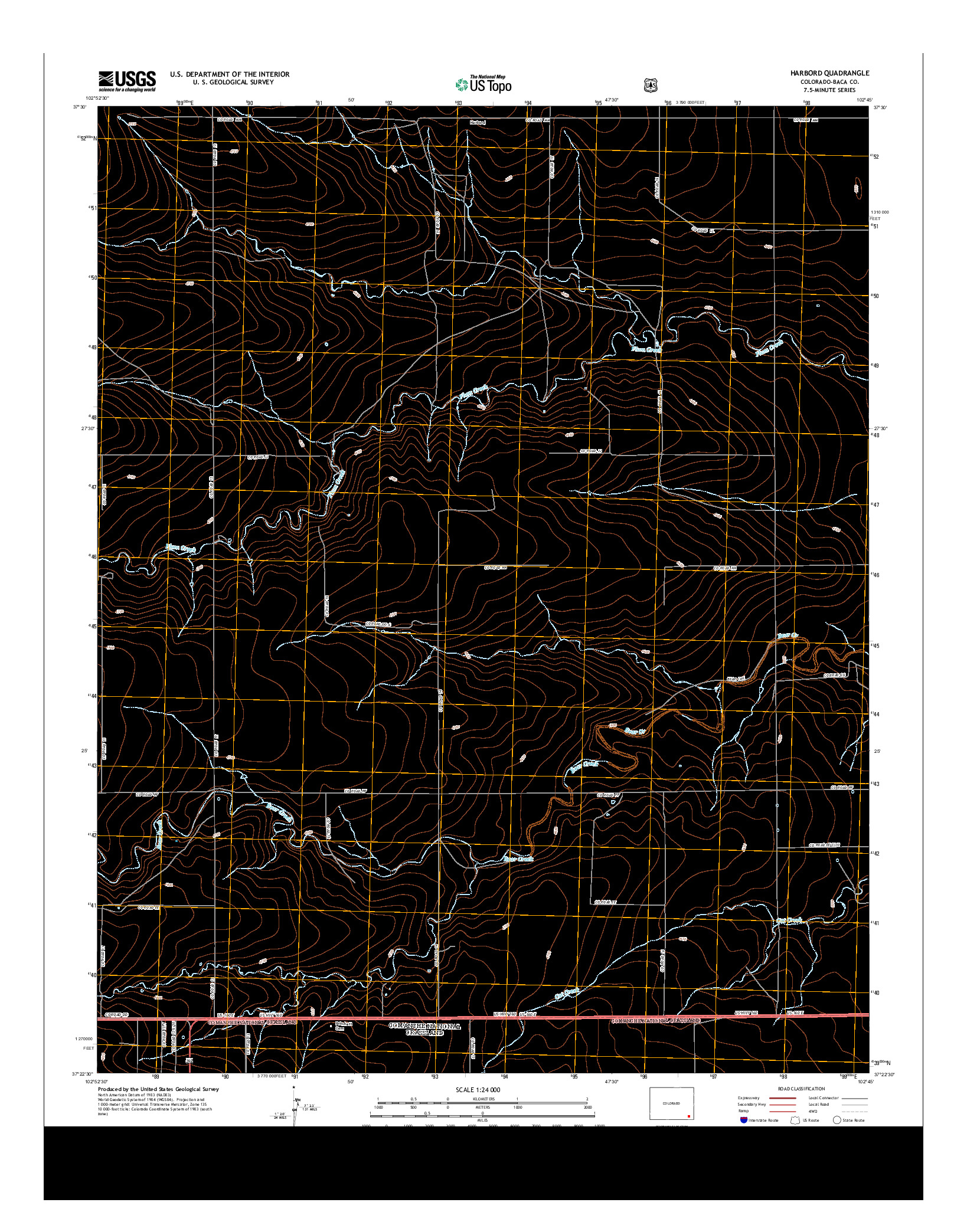 USGS US TOPO 7.5-MINUTE MAP FOR HARBORD, CO 2013