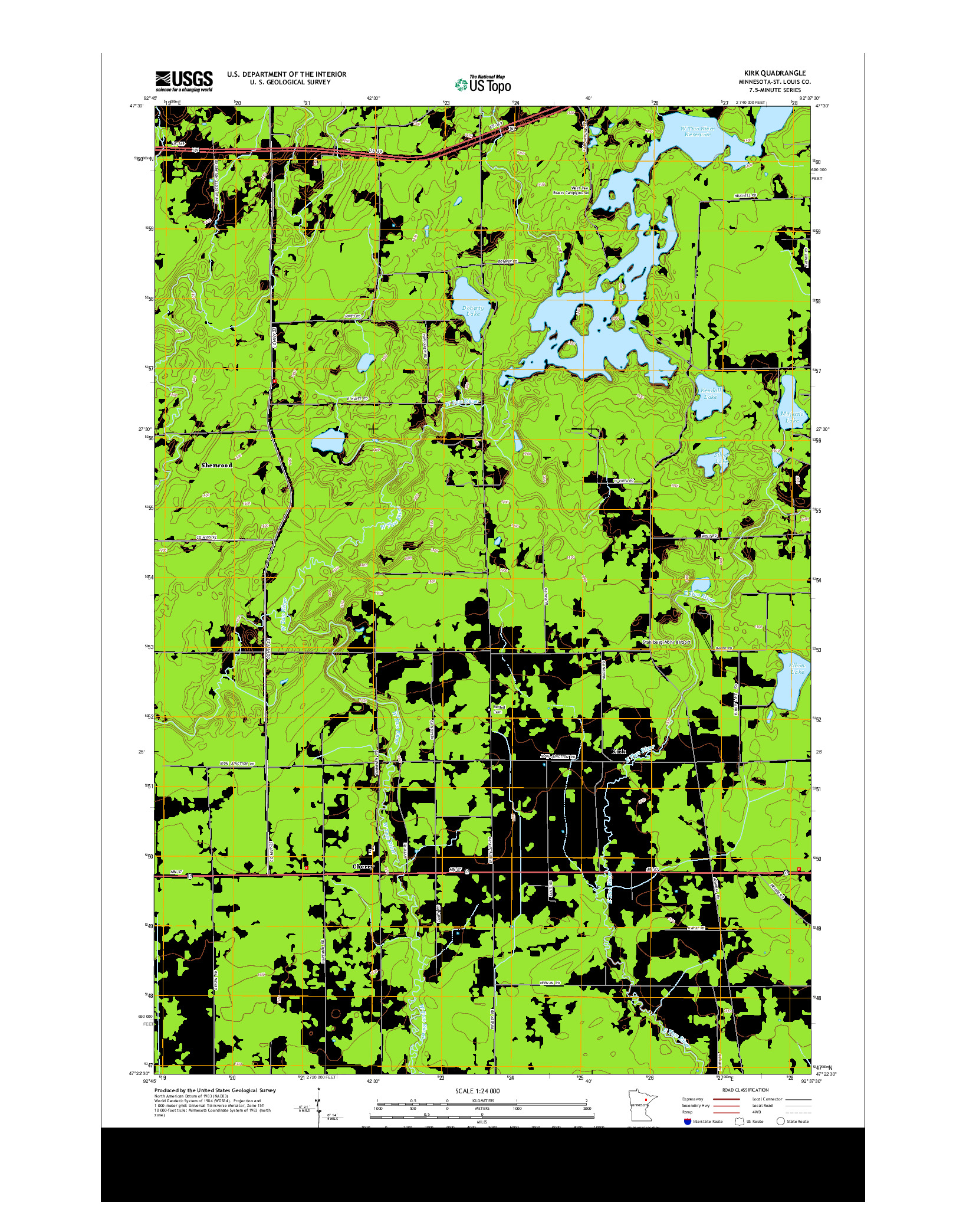 USGS US TOPO 7.5-MINUTE MAP FOR KIRK, MN 2013