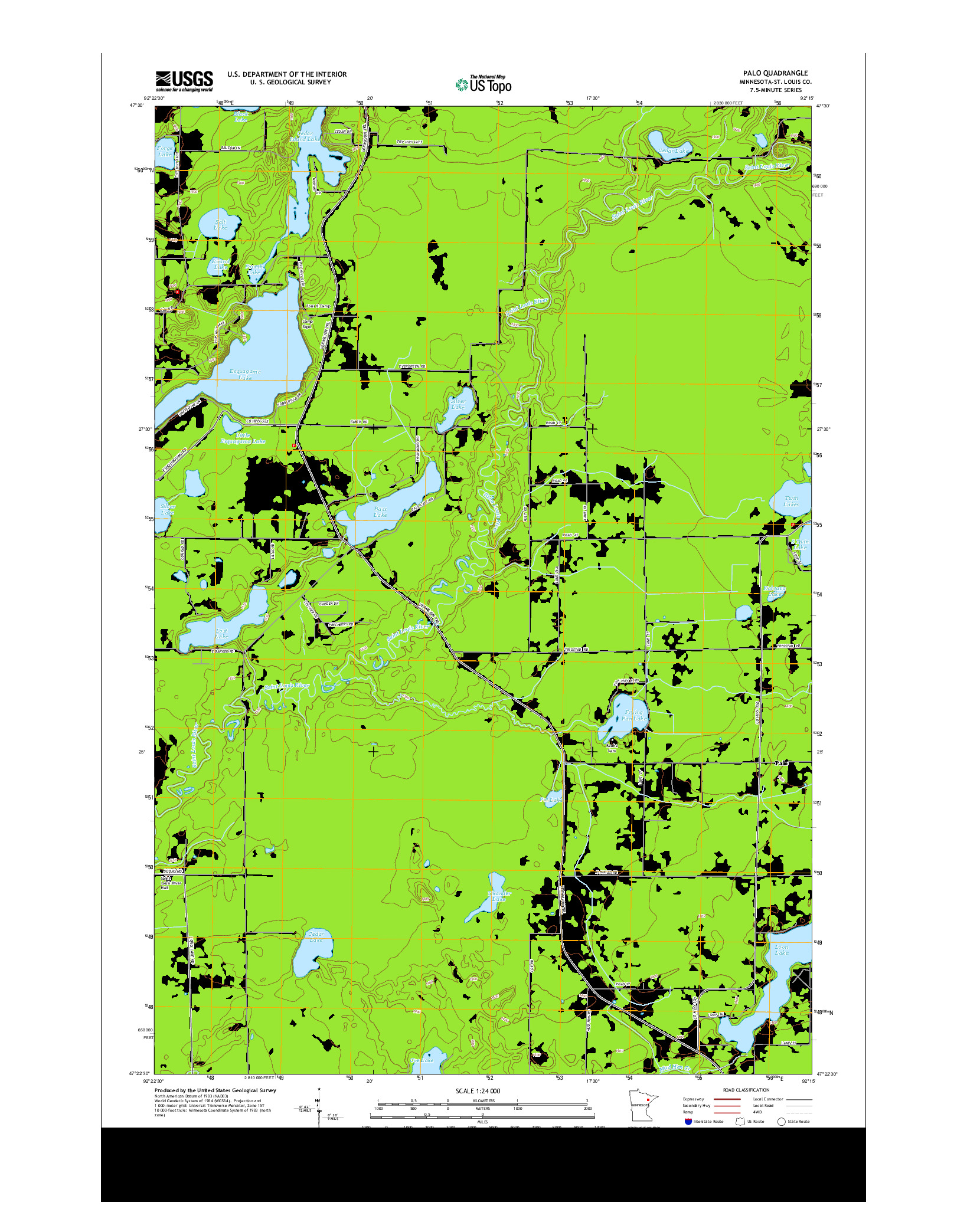 USGS US TOPO 7.5-MINUTE MAP FOR PALO, MN 2013