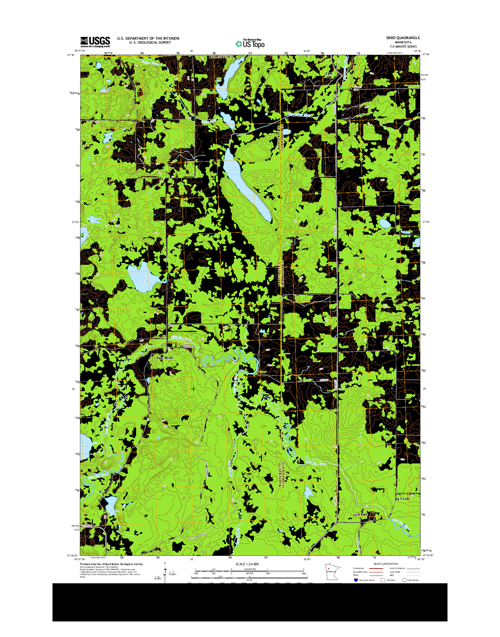 USGS US TOPO 7.5-MINUTE MAP FOR EBRO, MN 2013