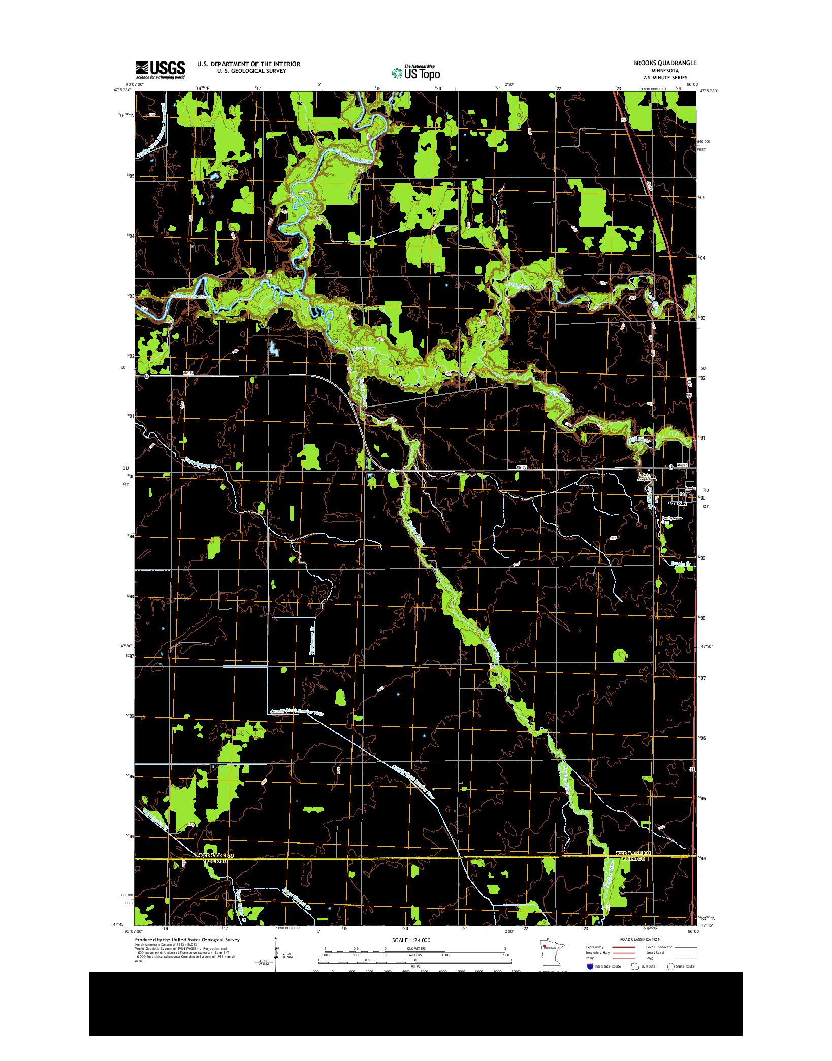 USGS US TOPO 7.5-MINUTE MAP FOR BROOKS, MN 2013