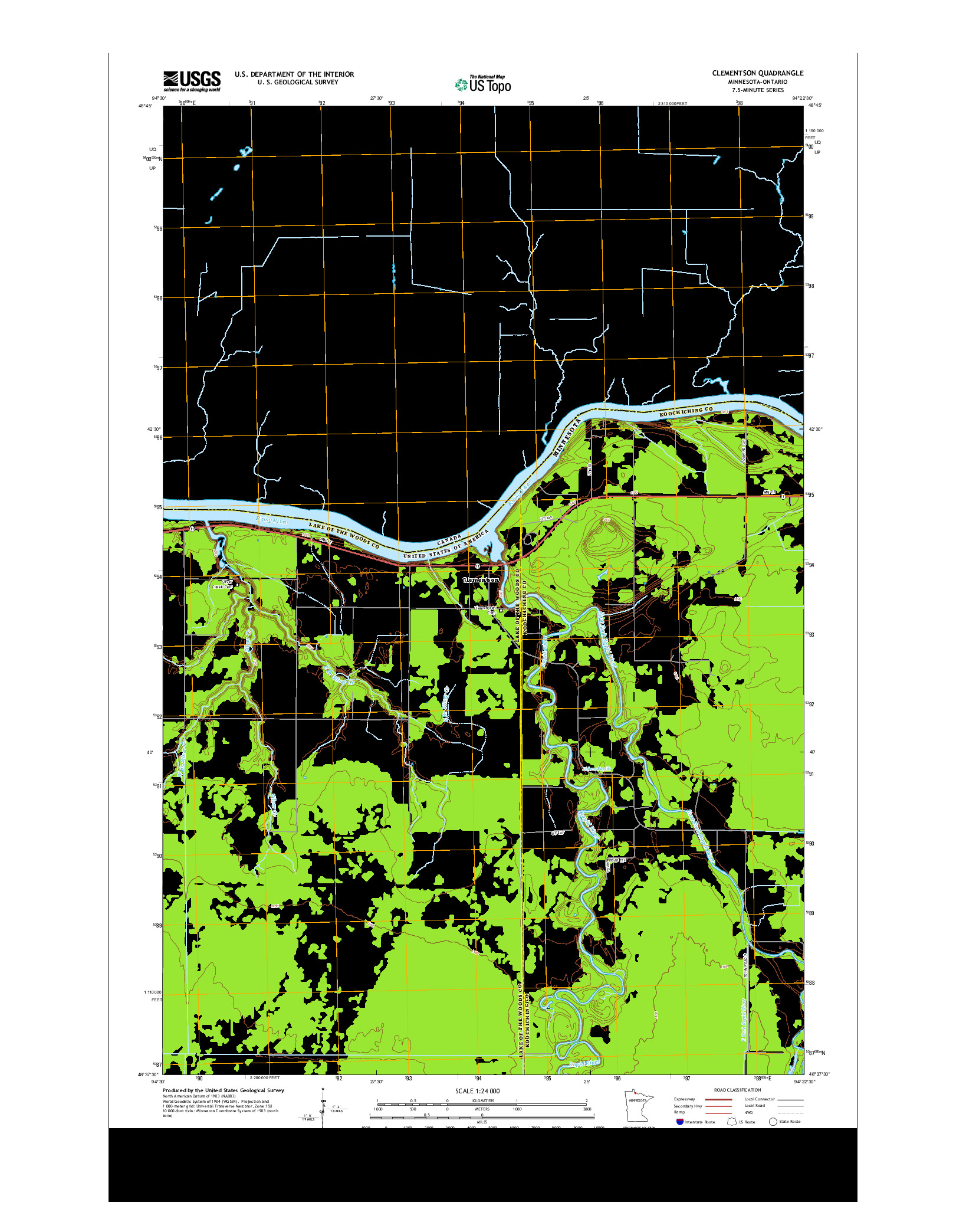 USGS US TOPO 7.5-MINUTE MAP FOR CLEMENTSON, MN-ON 2013