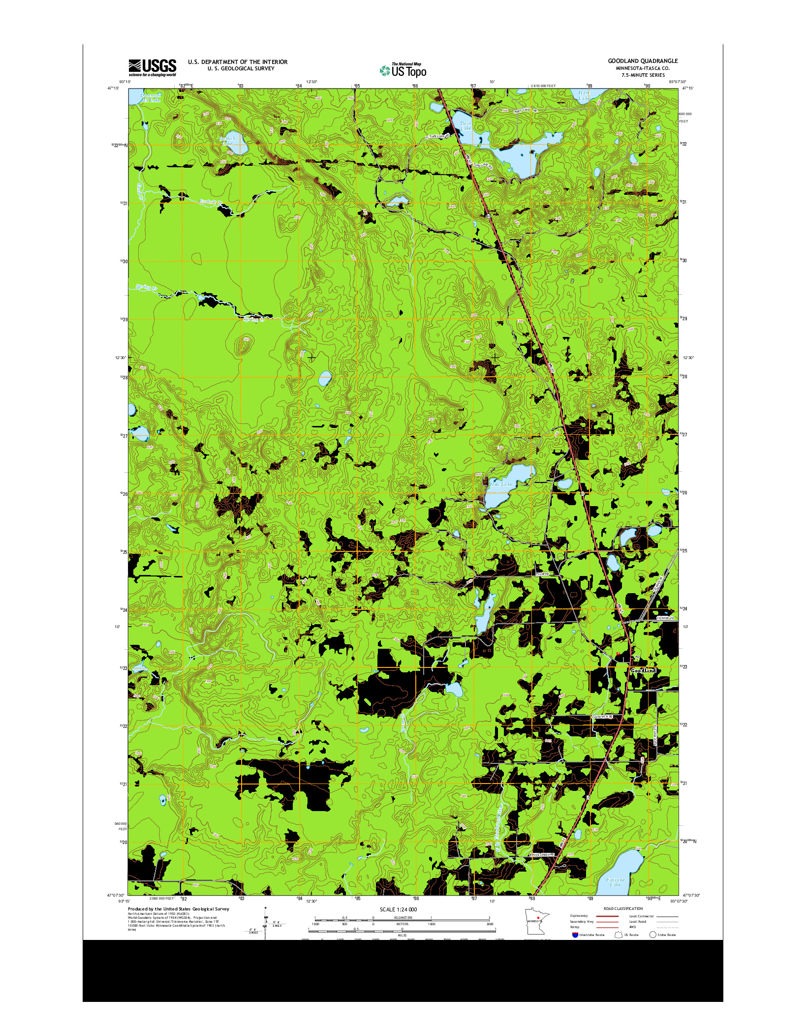 USGS US TOPO 7.5-MINUTE MAP FOR GOODLAND, MN 2013