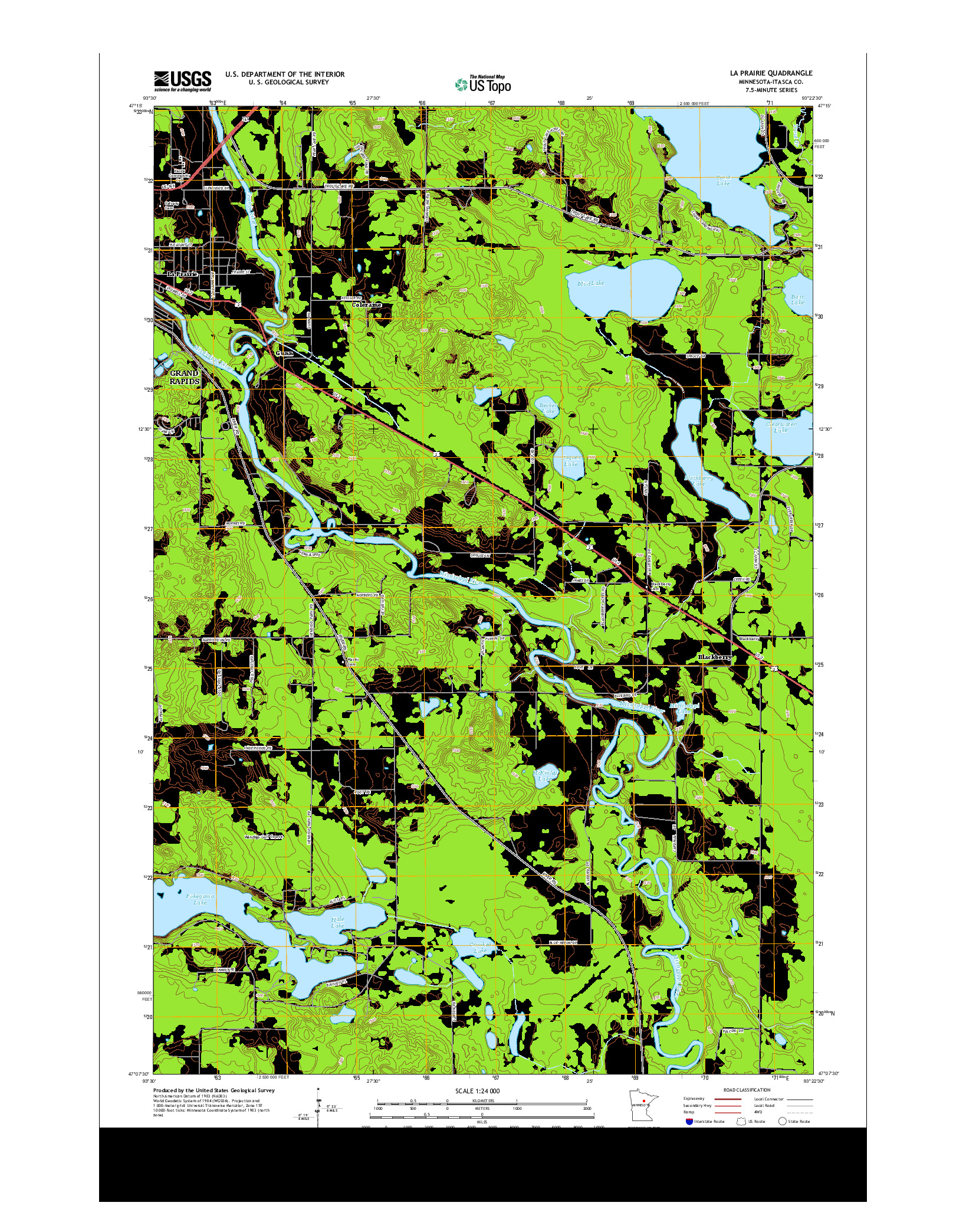 USGS US TOPO 7.5-MINUTE MAP FOR LA PRAIRIE, MN 2013