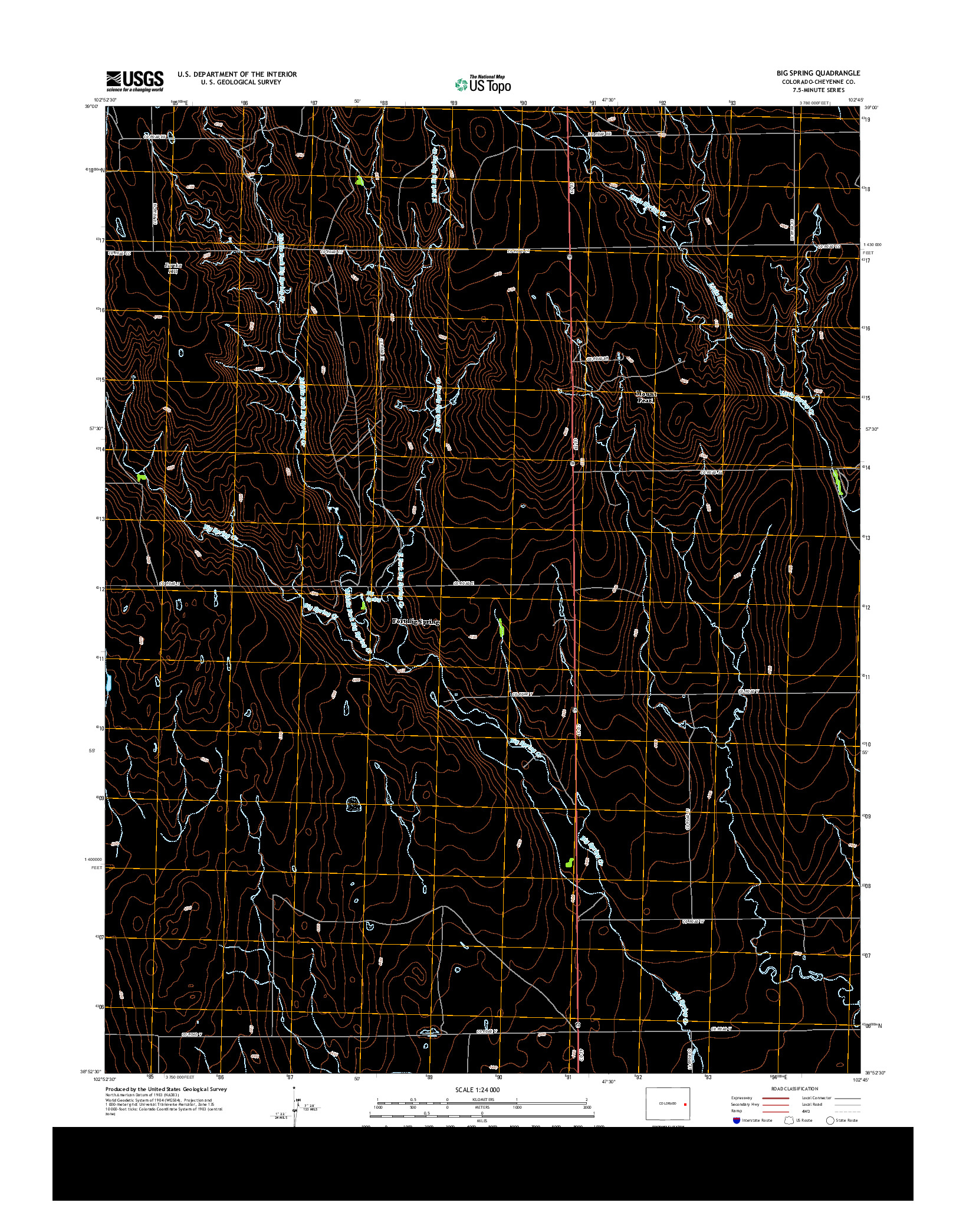 USGS US TOPO 7.5-MINUTE MAP FOR BIG SPRING, CO 2013