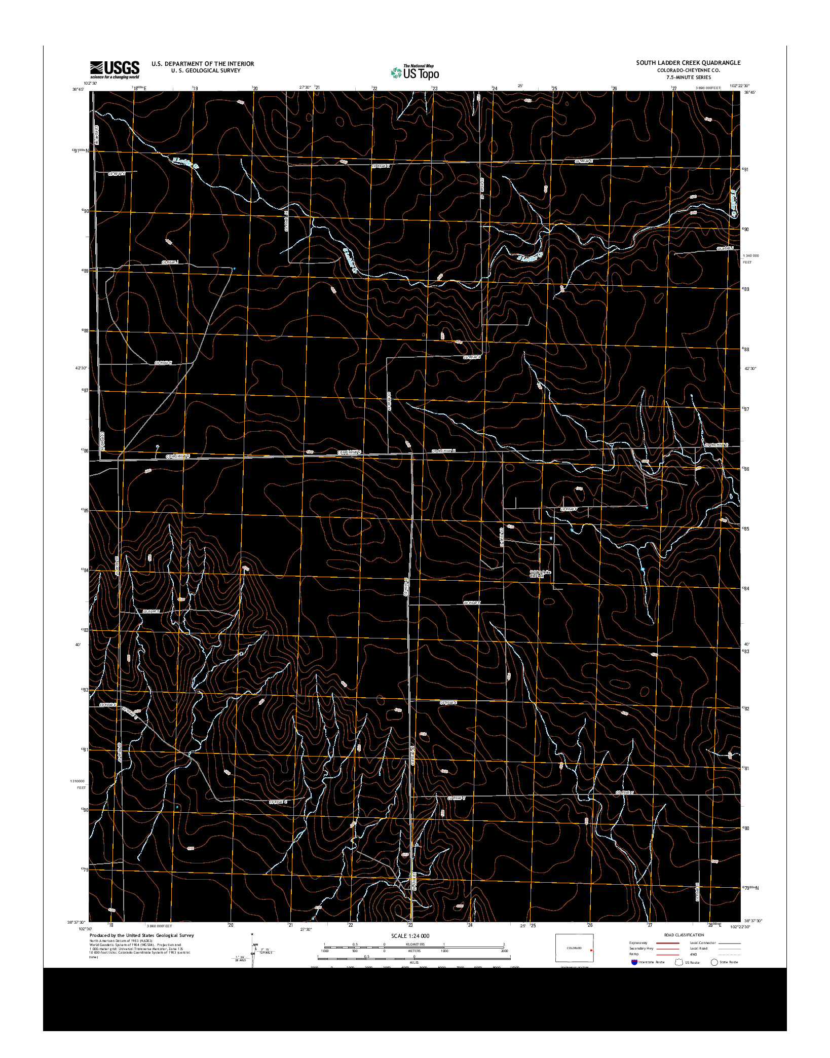 USGS US TOPO 7.5-MINUTE MAP FOR SOUTH LADDER CREEK, CO 2013