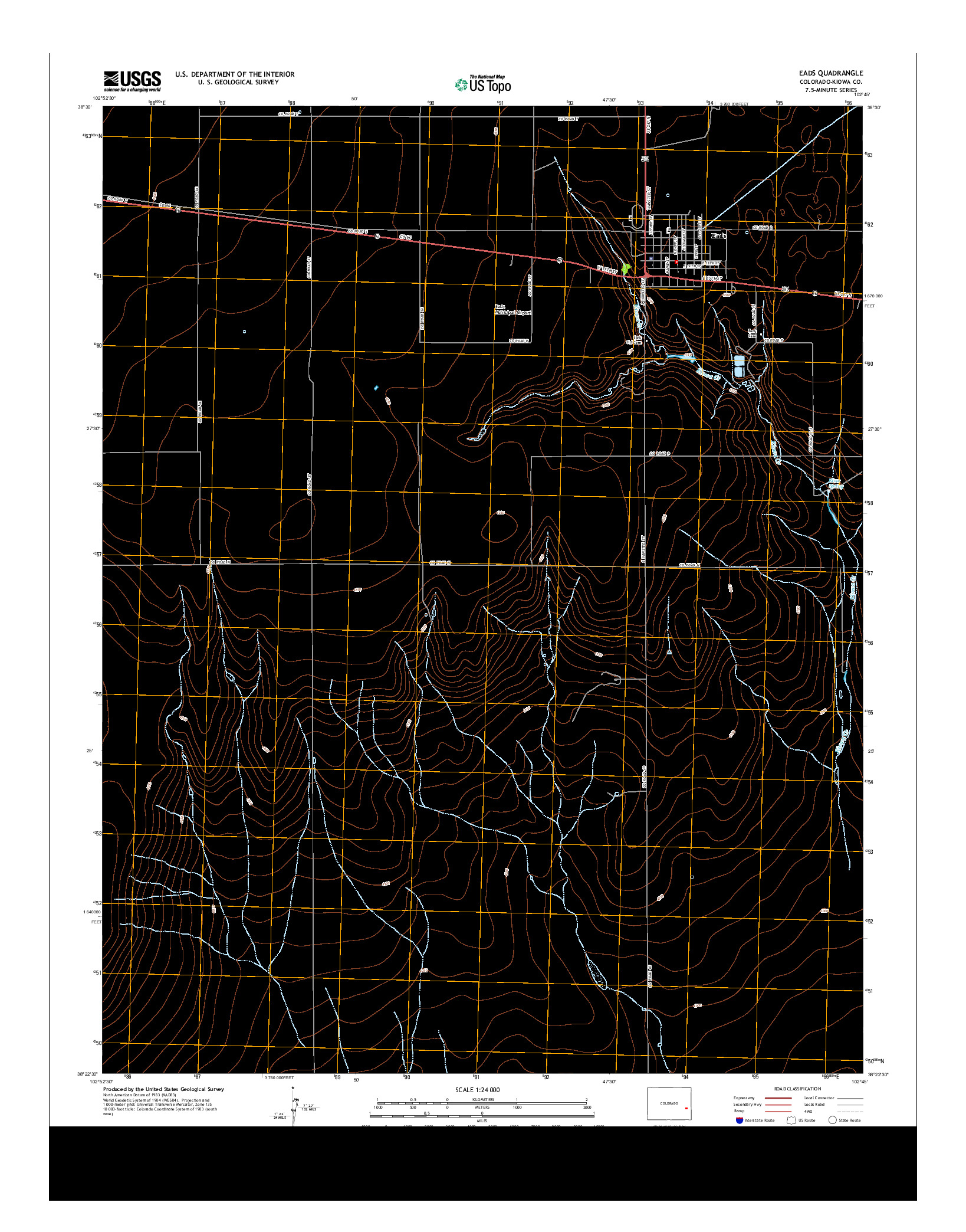 USGS US TOPO 7.5-MINUTE MAP FOR EADS, CO 2013