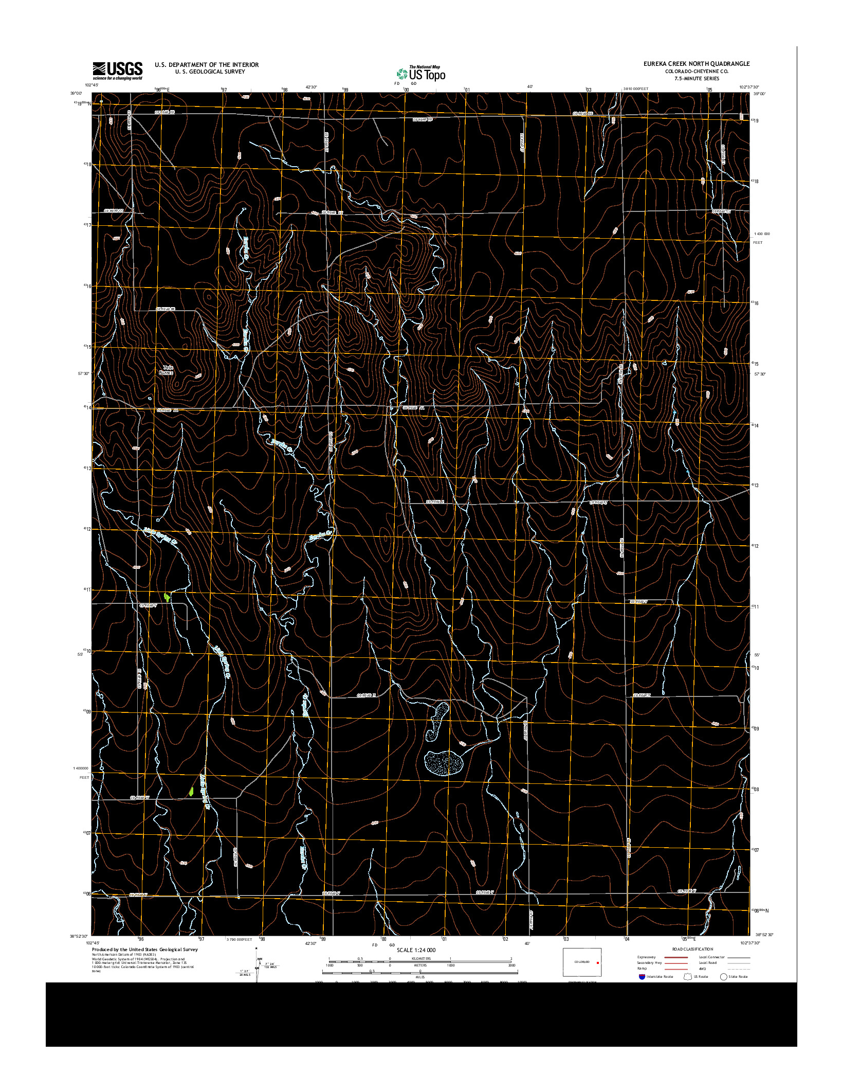USGS US TOPO 7.5-MINUTE MAP FOR EUREKA CREEK NORTH, CO 2013