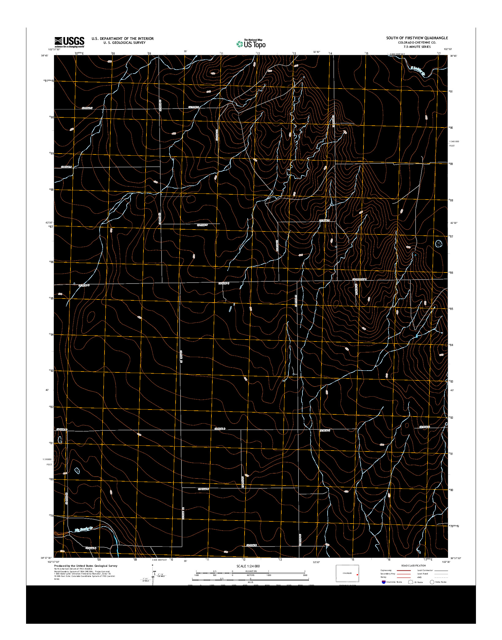 USGS US TOPO 7.5-MINUTE MAP FOR SOUTH OF FIRSTVIEW, CO 2013