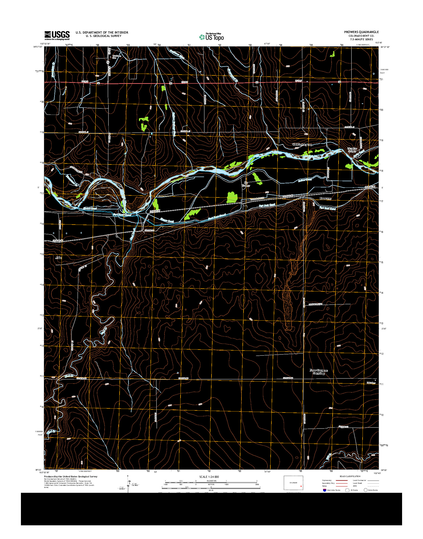 USGS US TOPO 7.5-MINUTE MAP FOR PROWERS, CO 2013