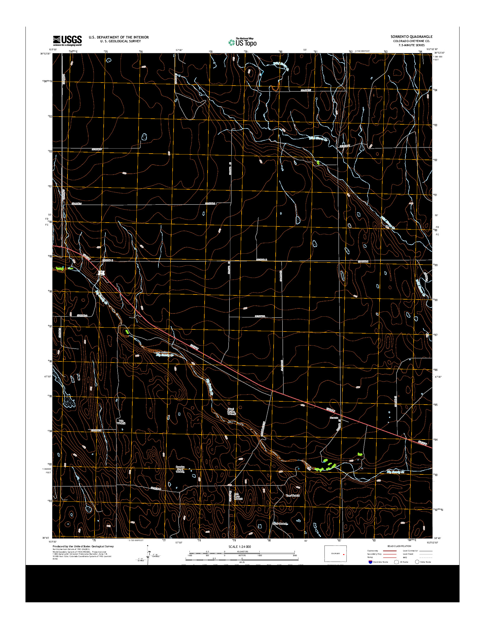 USGS US TOPO 7.5-MINUTE MAP FOR SORRENTO, CO 2013