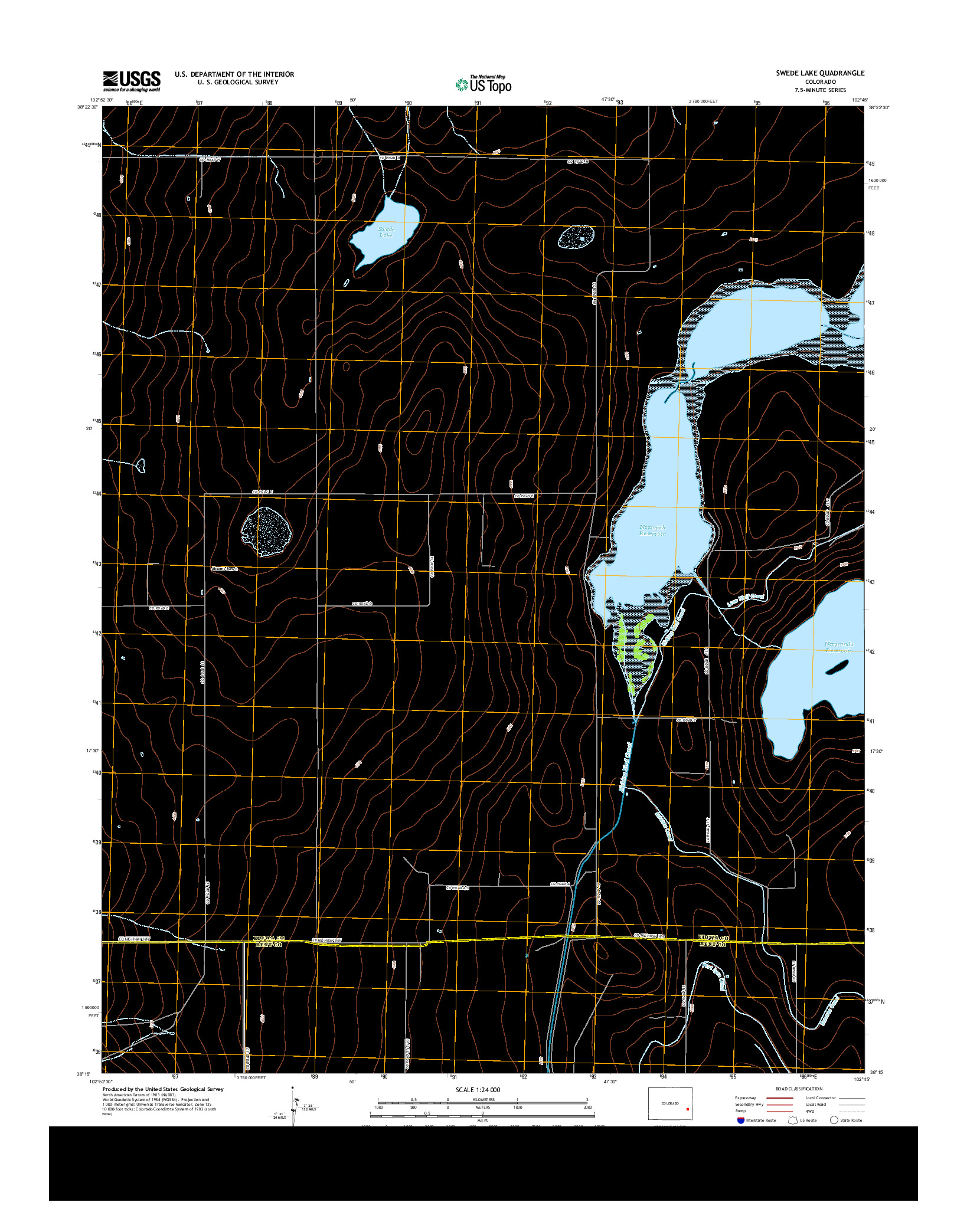 USGS US TOPO 7.5-MINUTE MAP FOR SWEDE LAKE, CO 2013