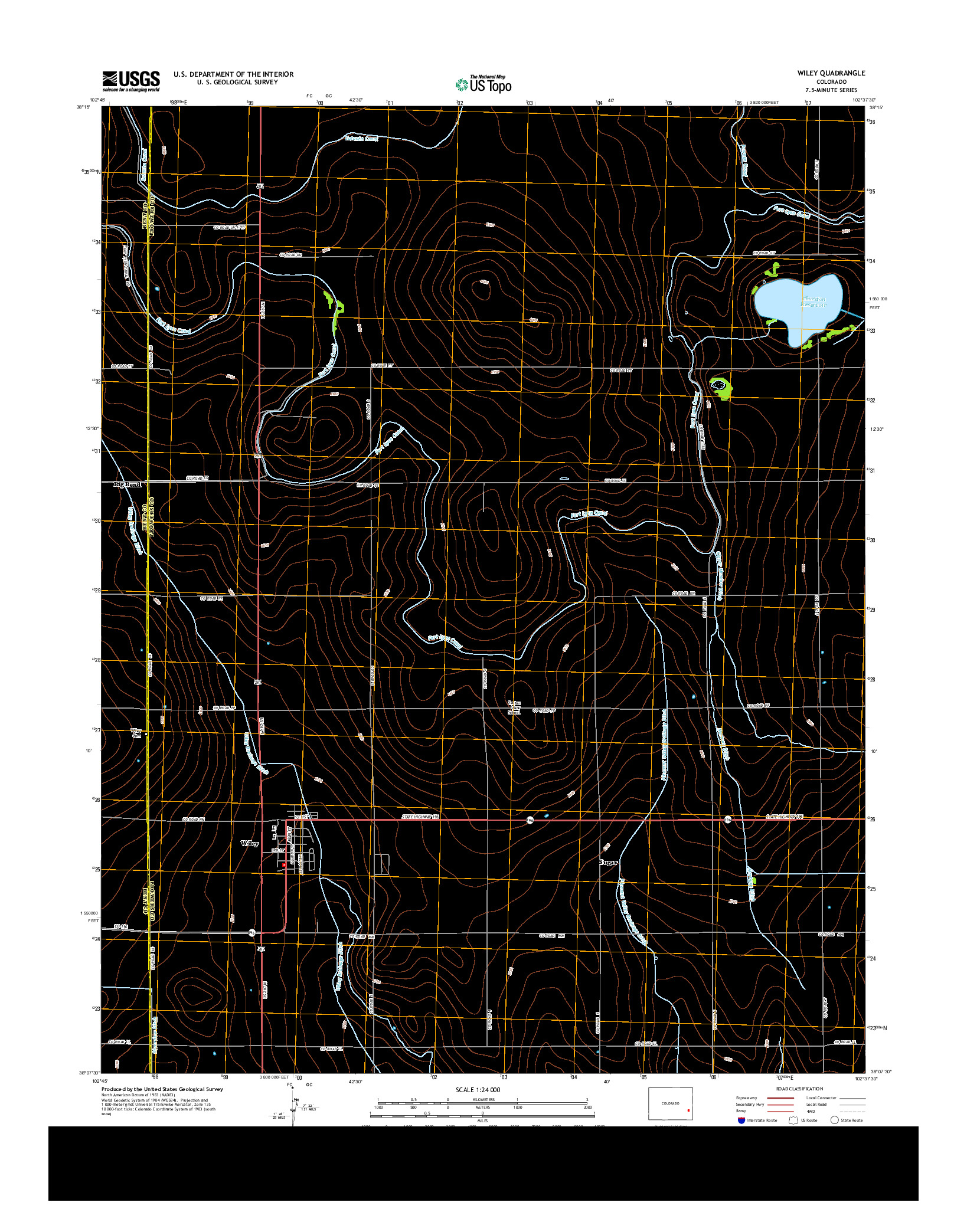 USGS US TOPO 7.5-MINUTE MAP FOR WILEY, CO 2013