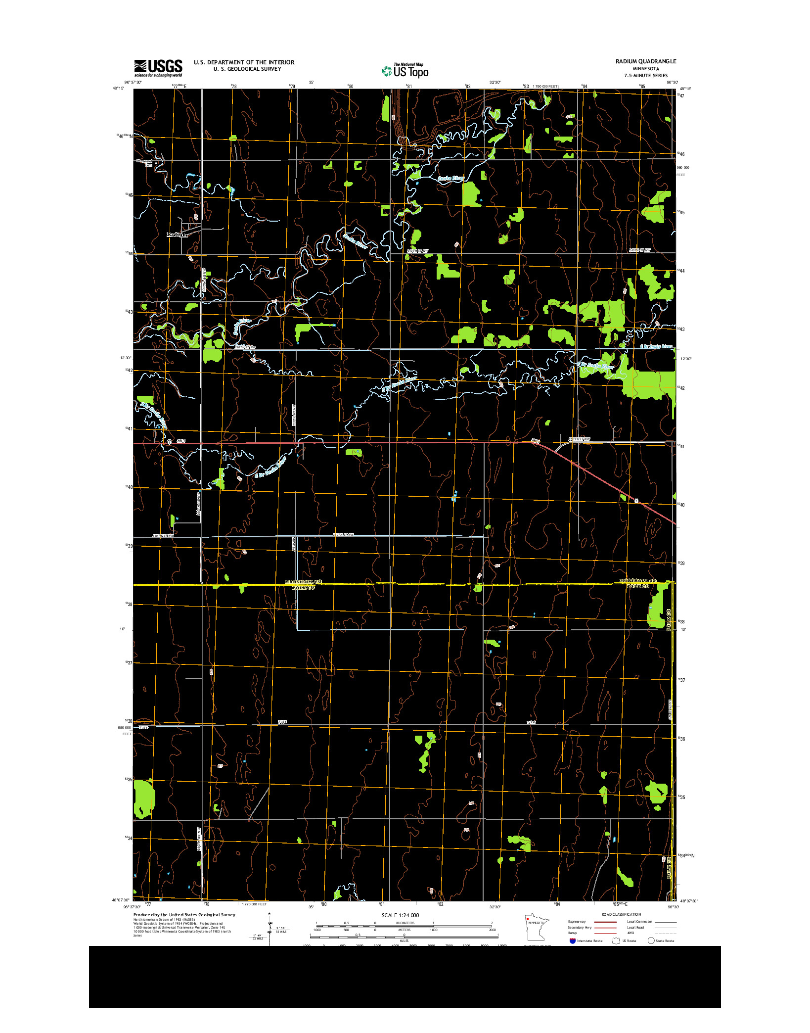 USGS US TOPO 7.5-MINUTE MAP FOR RADIUM, MN 2013